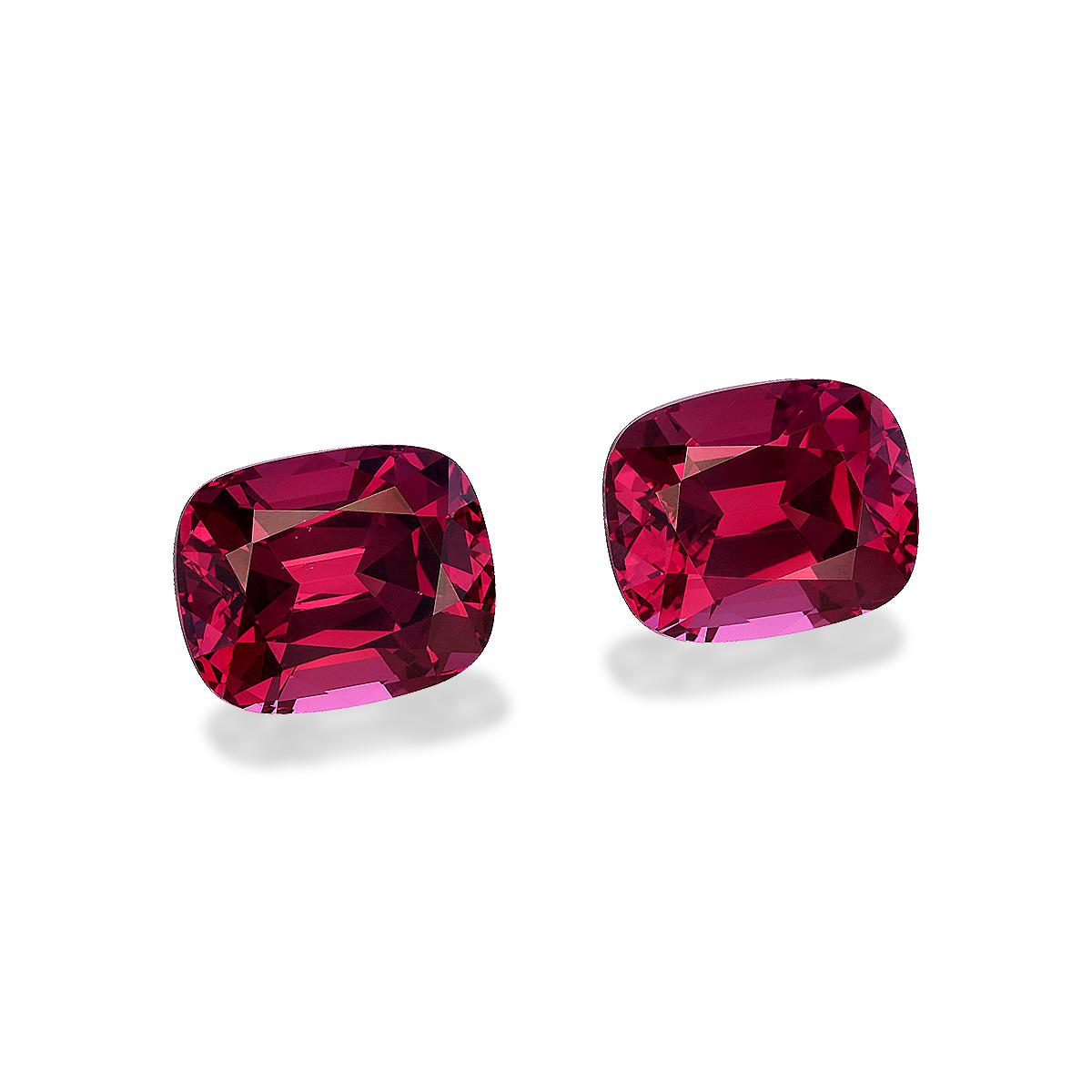 strawberry pink pink garnet, 9.07ct cushion cut — view 3