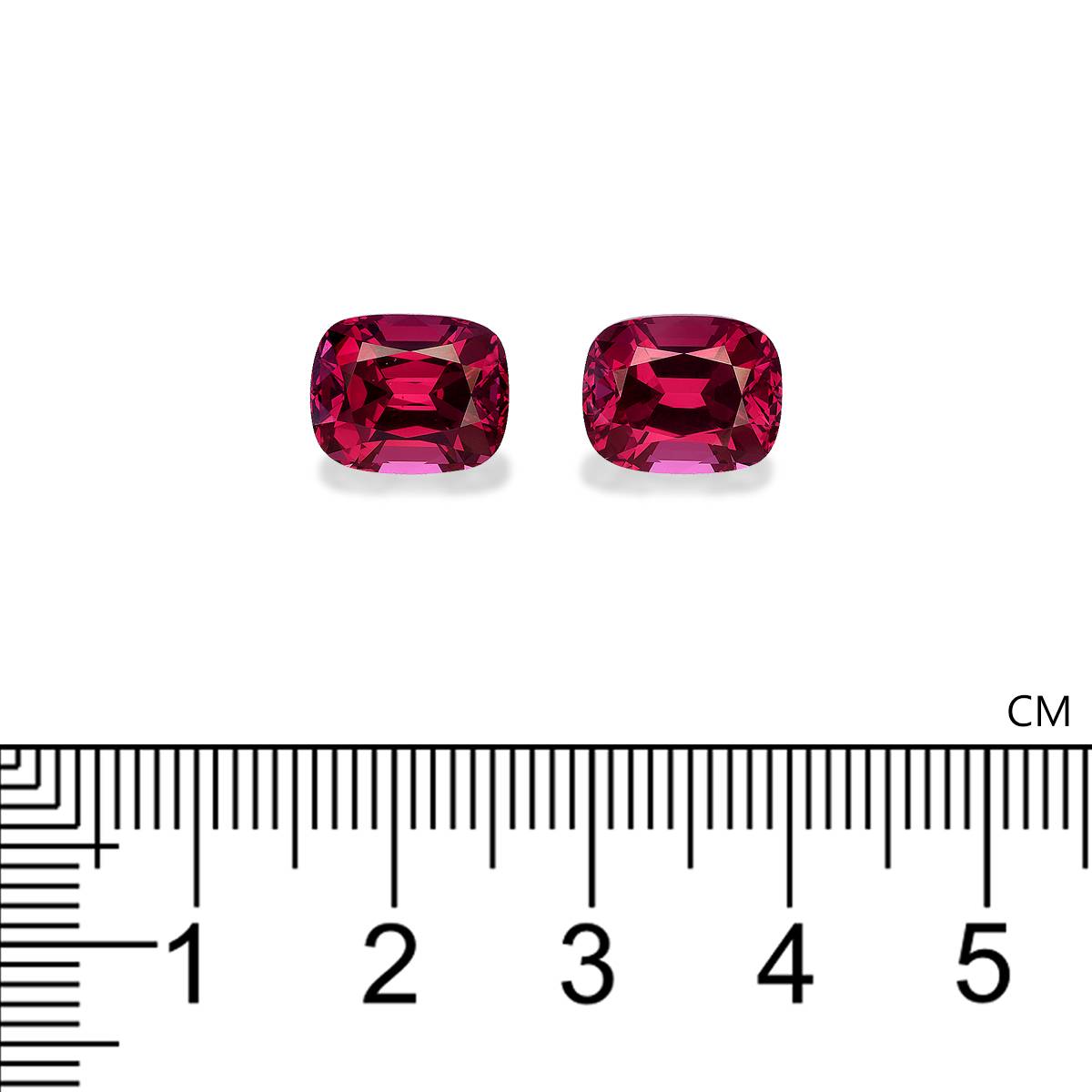 strawberry pink pink garnet, 9.07ct cushion cut — view 4