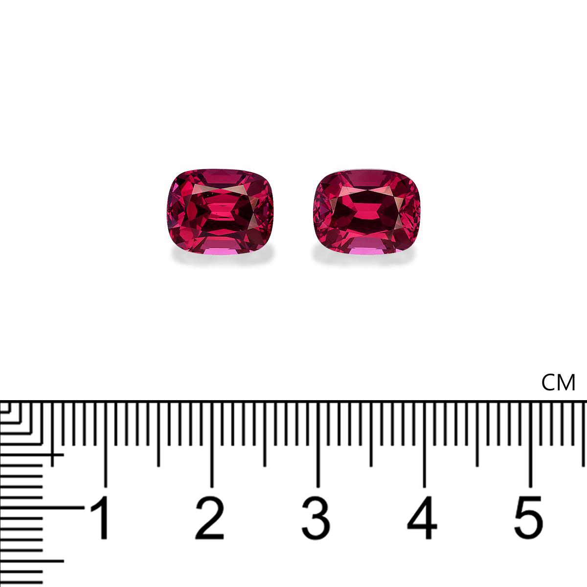 strawberry pink pink garnet, 9.07ct cushion cut — view 4