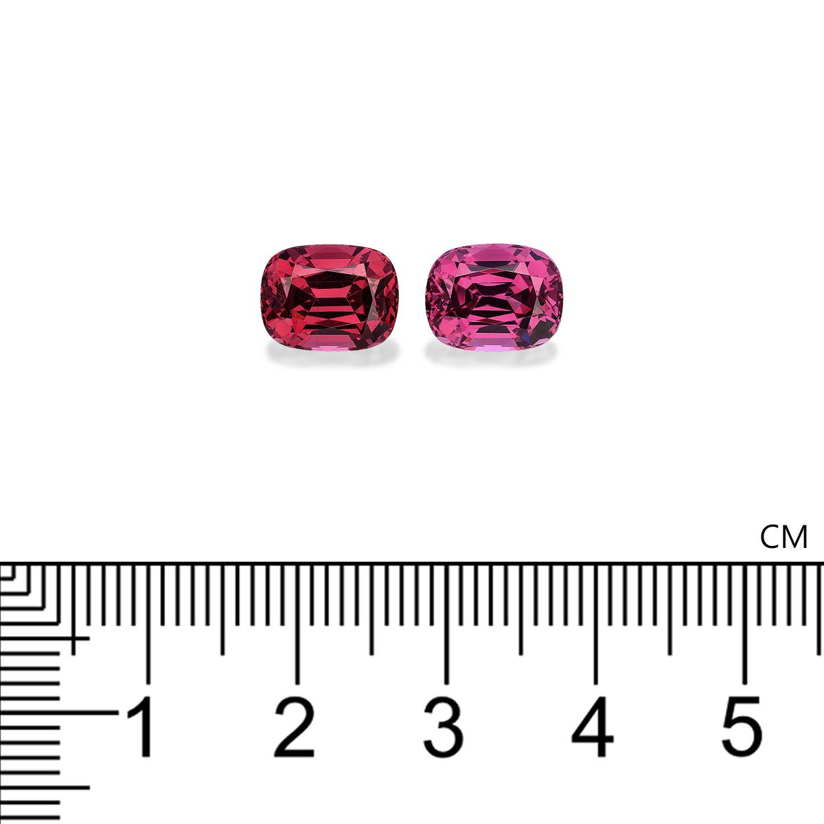 bubblegum pink rose garnet, 6.86ct cushion cut — view 4