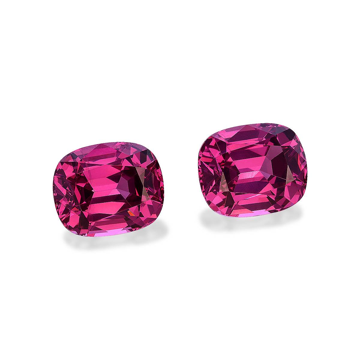 bubblegum pink rose garnet, 11.79ct cushion cut — view 3