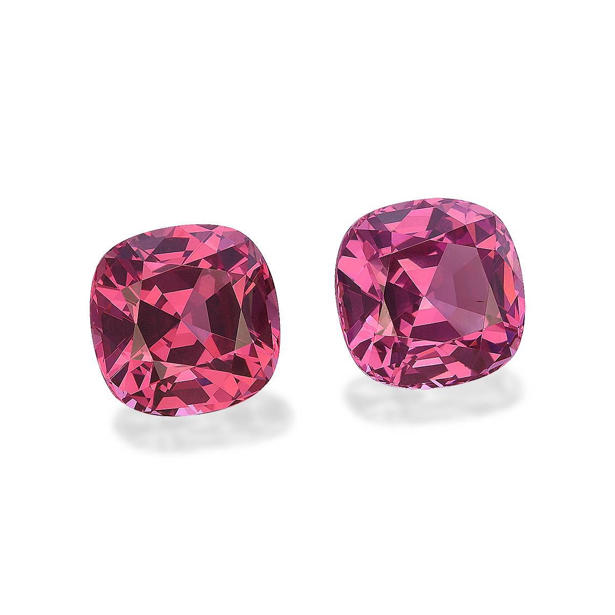 bubblegum pink rose garnet, 6.18ct cushion cut — view 3