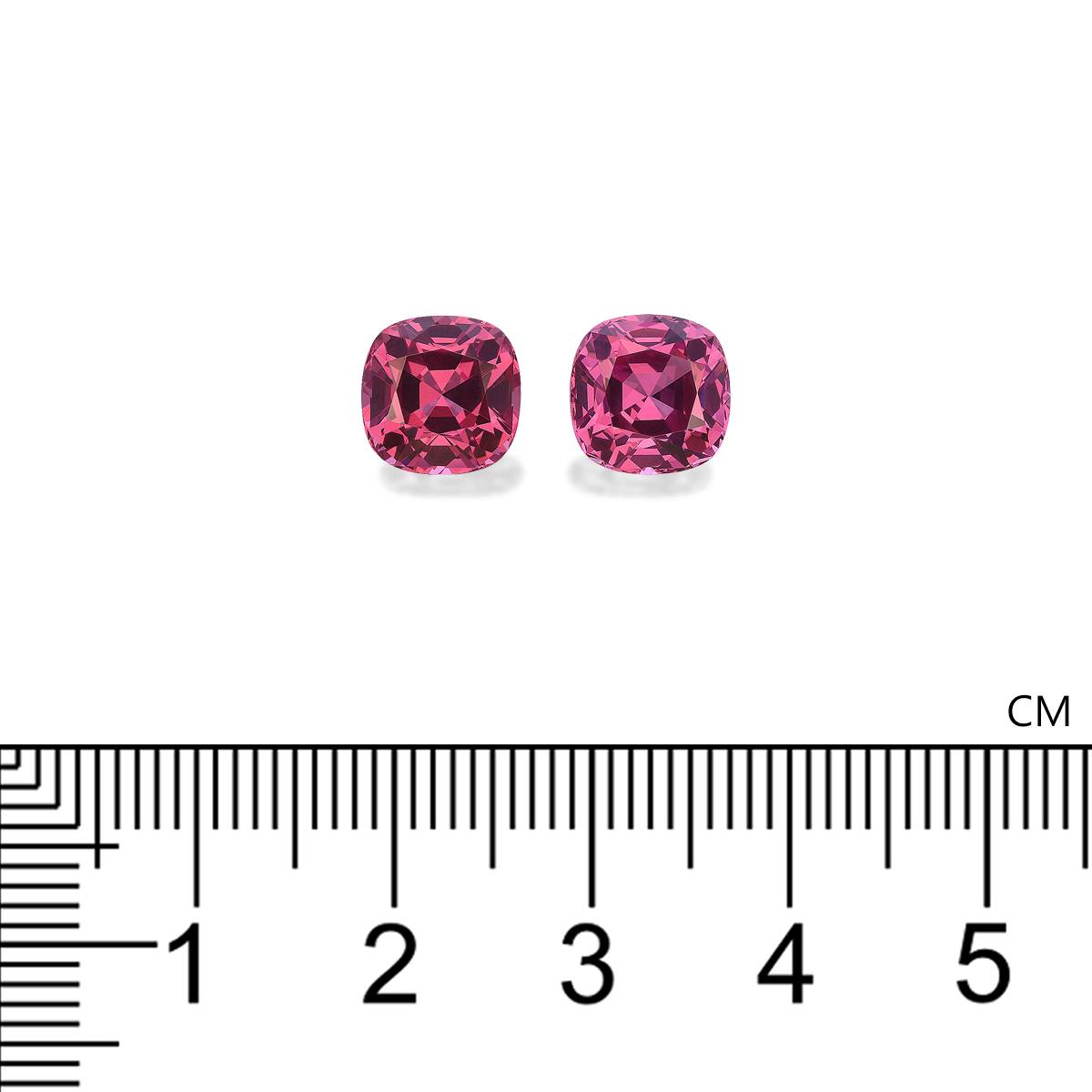 bubblegum pink rose garnet, 6.18ct cushion cut — view 4