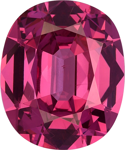Oval cut rose garnet, 10.96 by 9.09 mm, shown at actual size