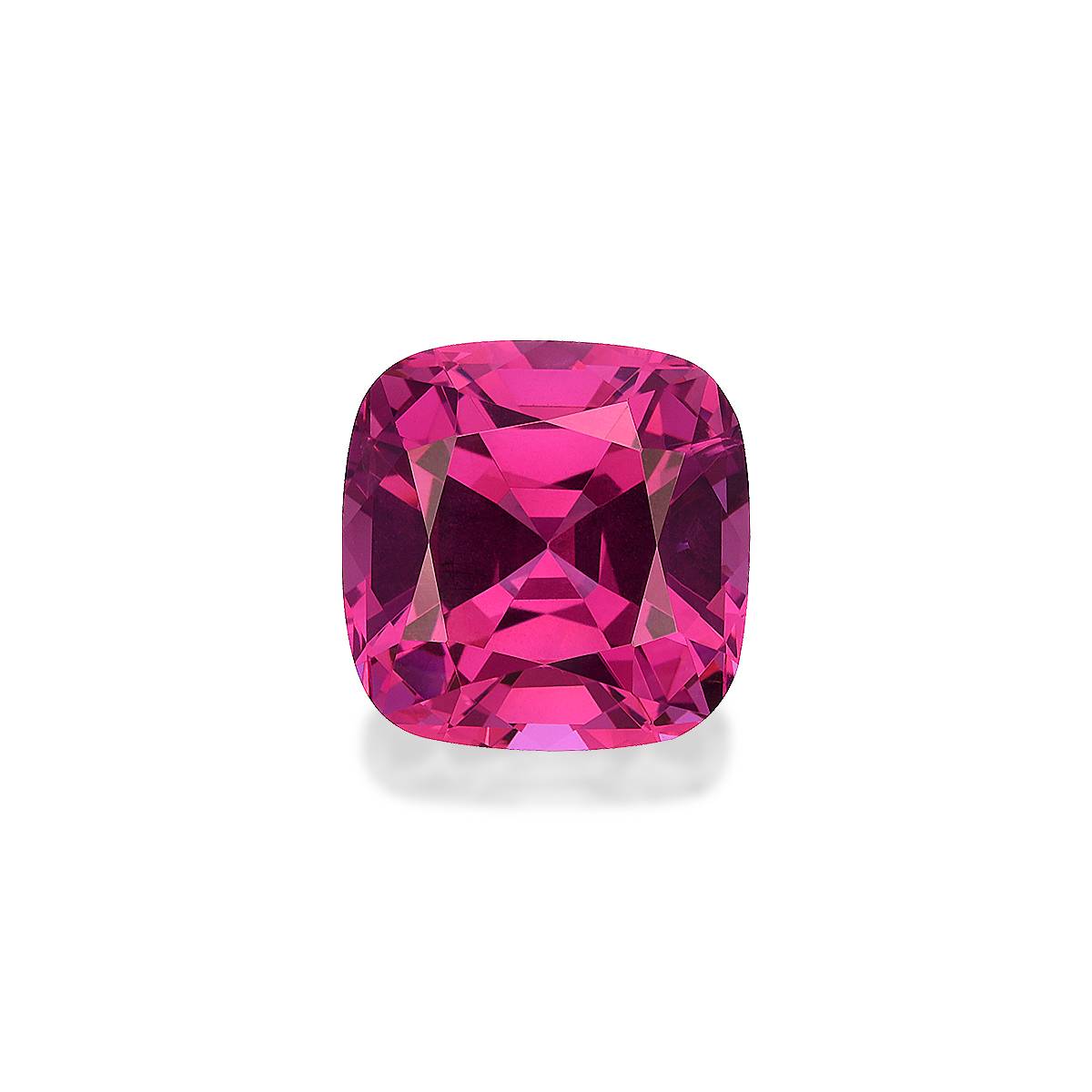 bubblegum pink rose garnet, 6.27ct cushion cut — main view