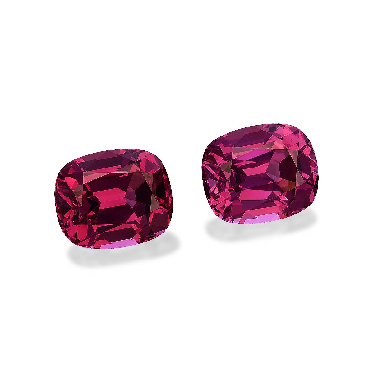 bubblegum pink rose garnet, 11.07ct cushion cut — view 3
