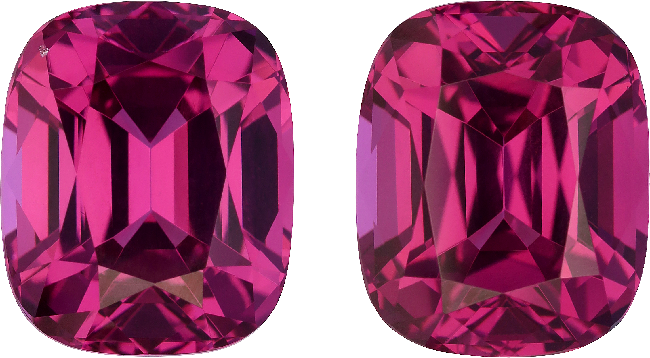 Cushion cut rose garnet, 11.96 by 9.87 mm, shown at actual size