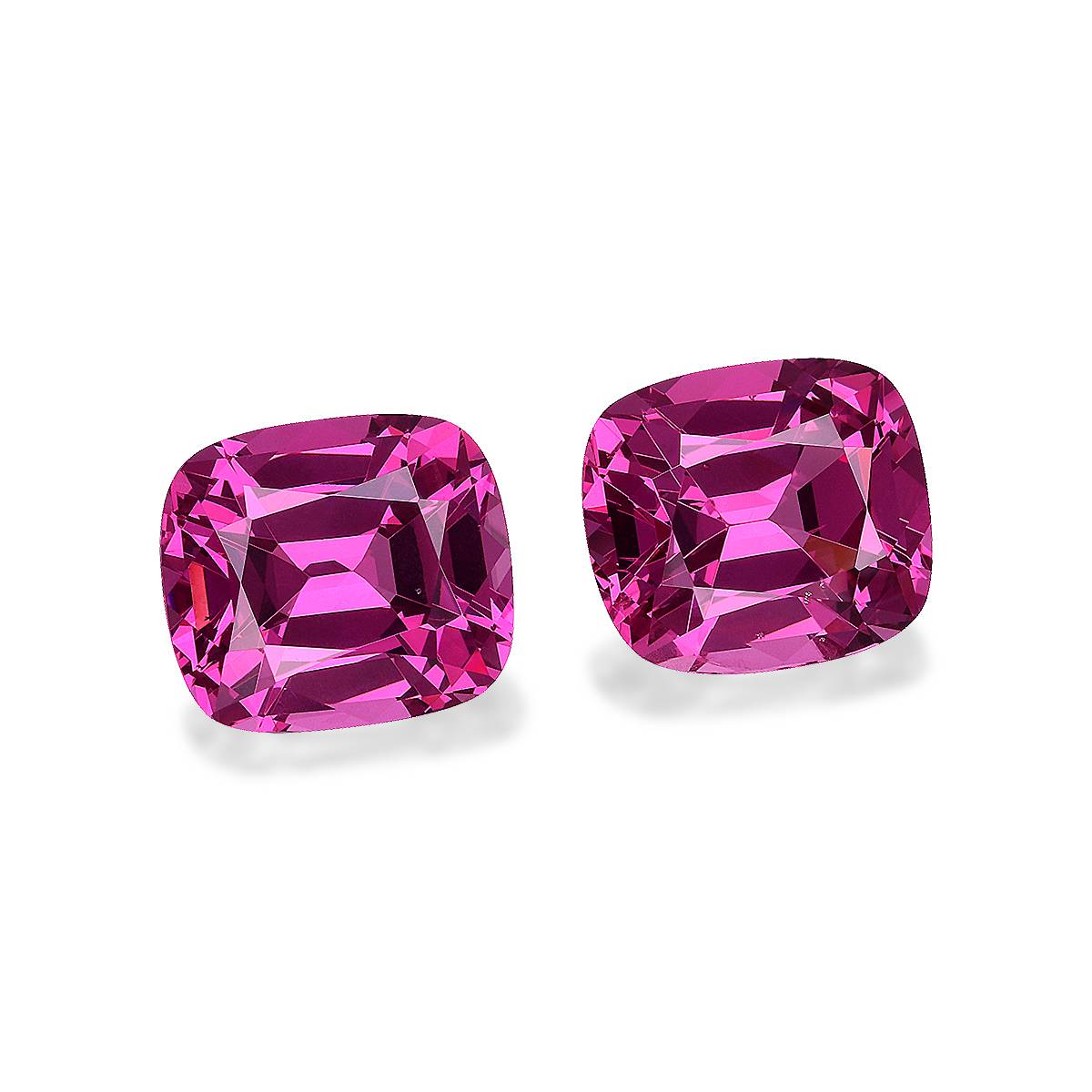bubblegum pink rose garnet, 8.77ct cushion cut — view 3