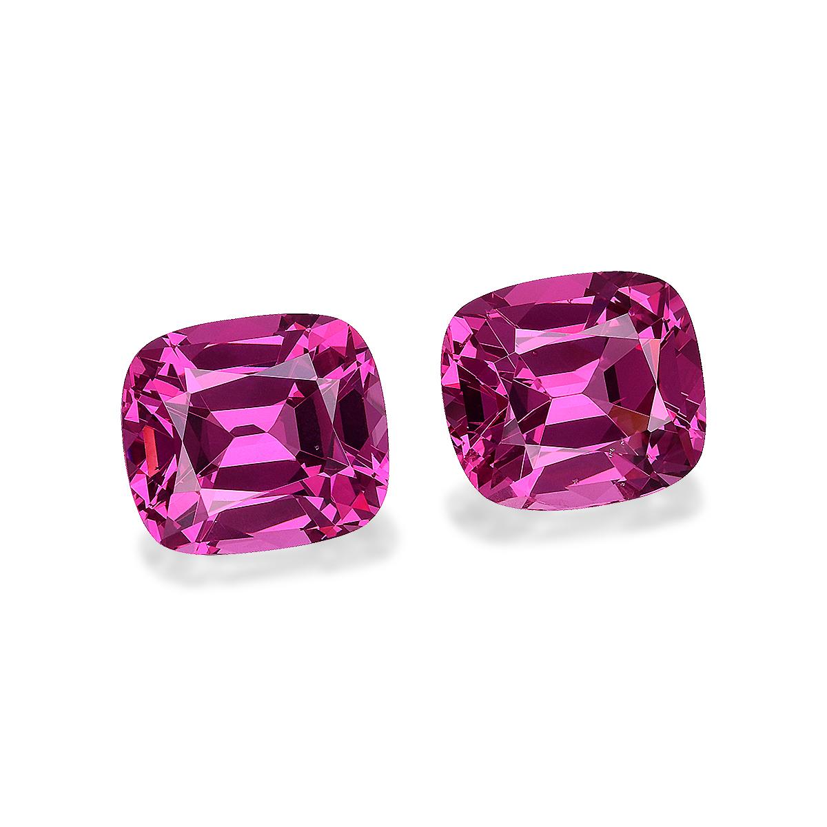 bubblegum pink rose garnet, 8.77ct cushion cut — view 3