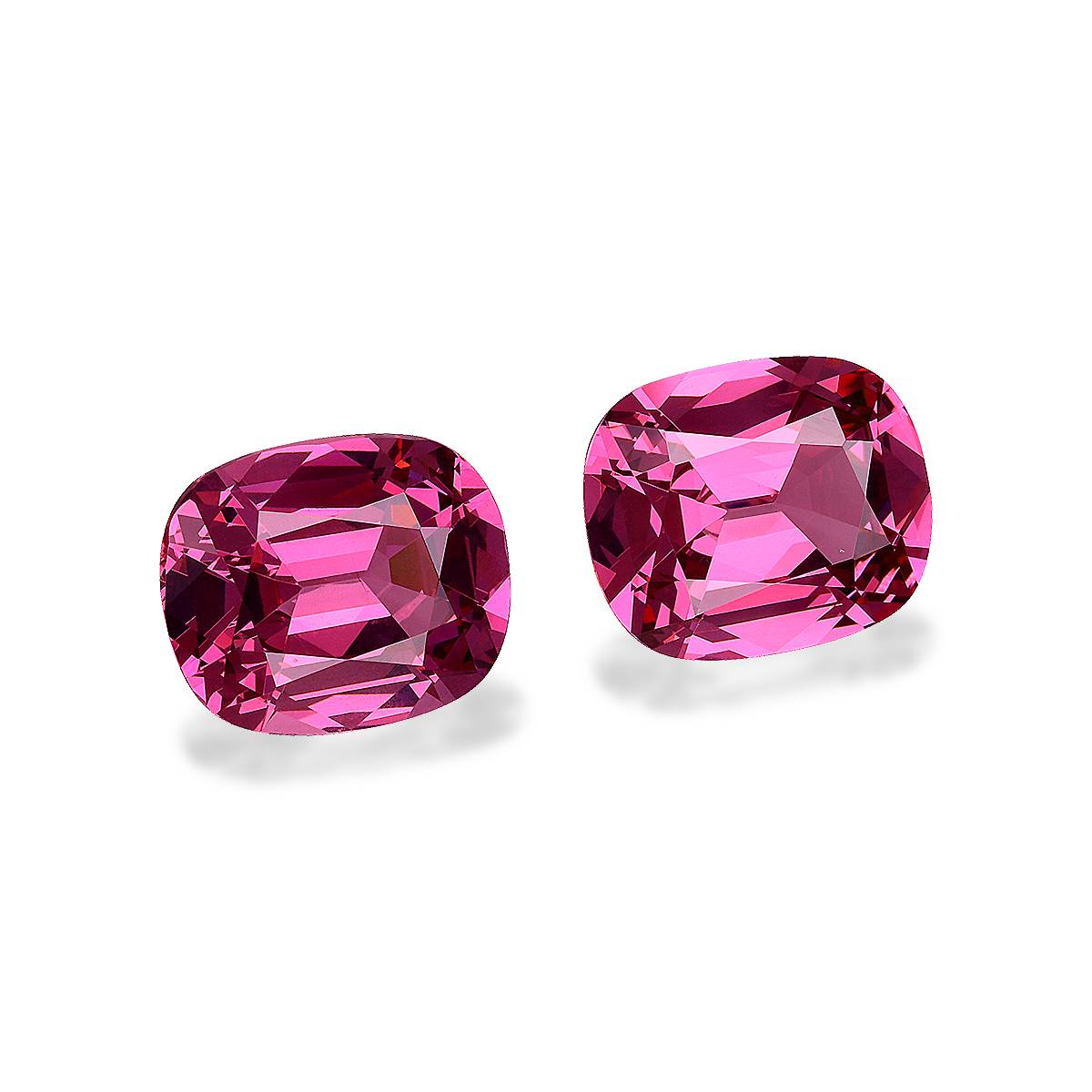 bubblegum pink rose garnet, 8.26ct cushion cut — view 3