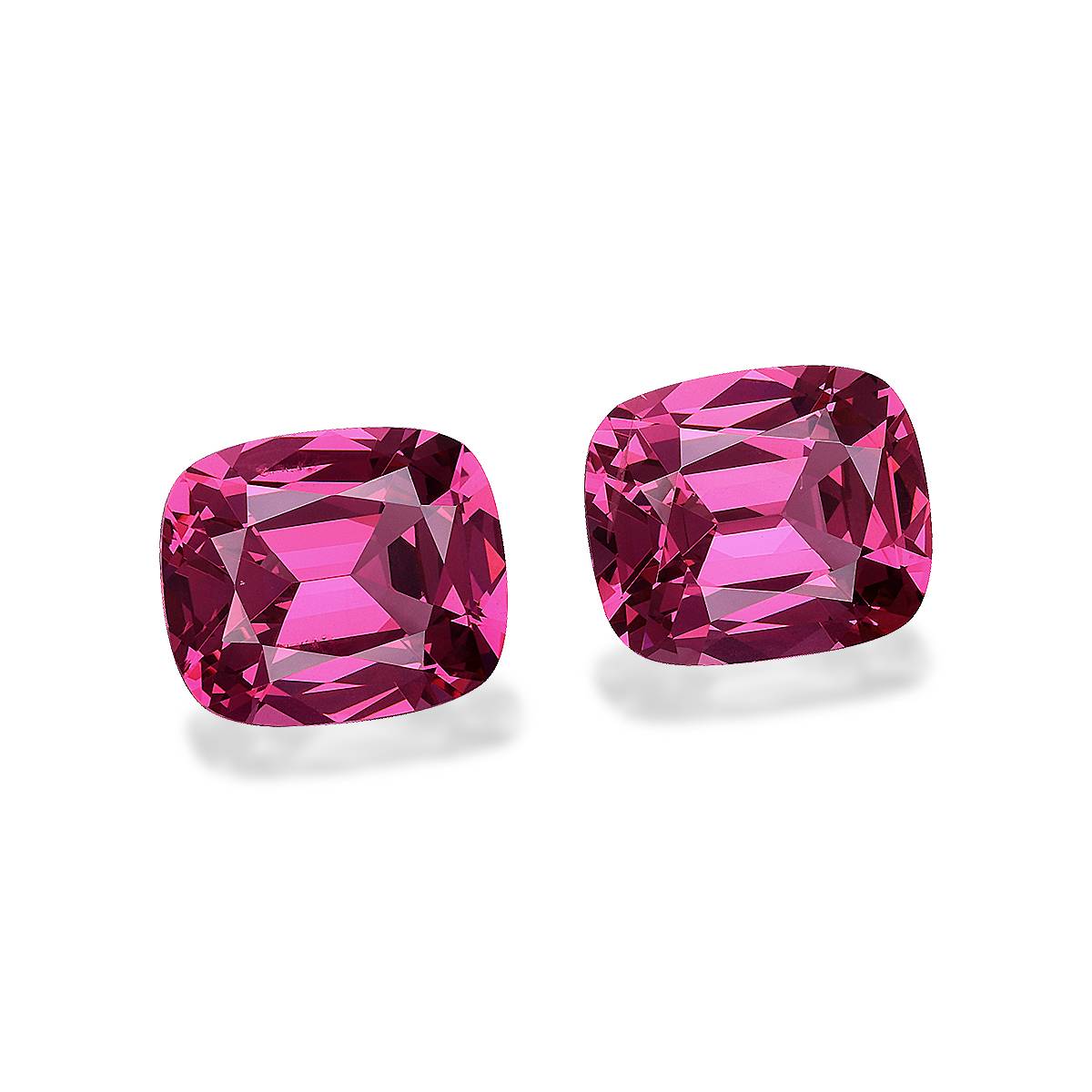 bubblegum pink rose garnet, 9.23ct cushion cut — view 3