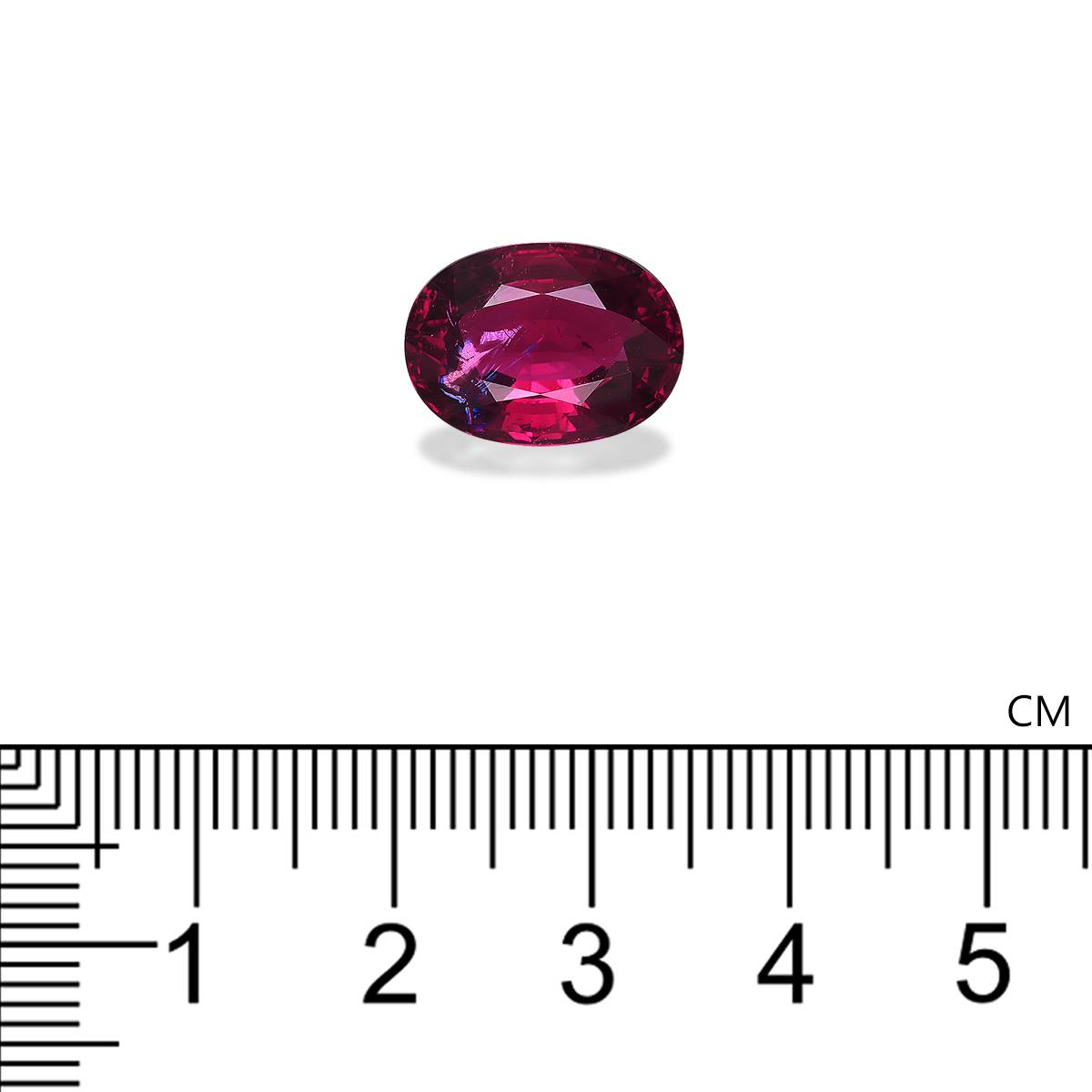 rose red rubellite tourmaline, 7.23ct oval cut — view 4