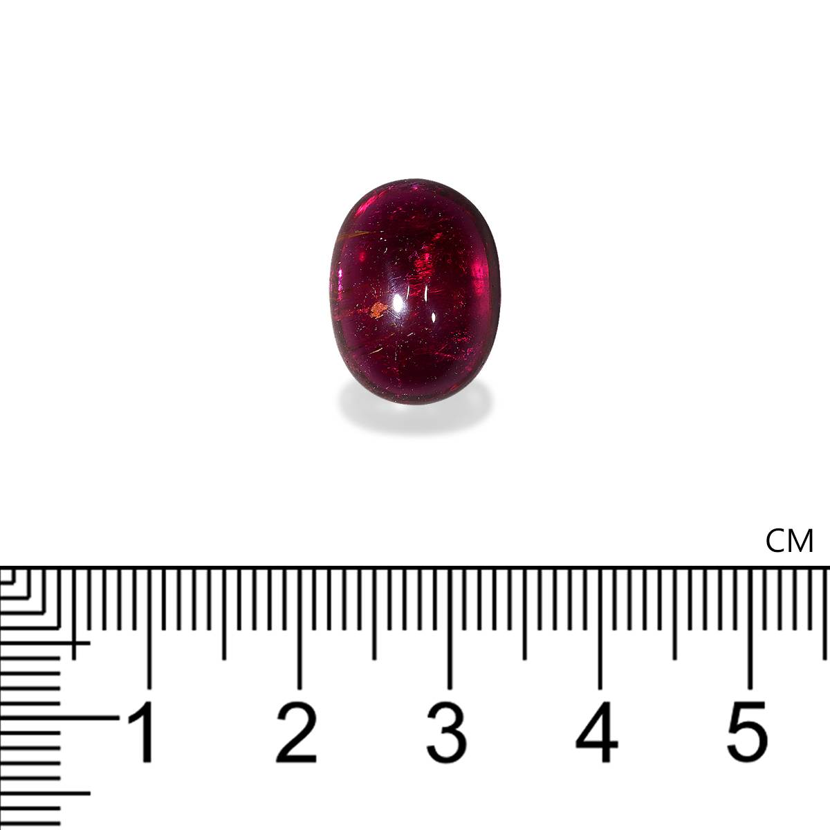 red rubellite tourmaline, 8.67ct oval cut — view 4