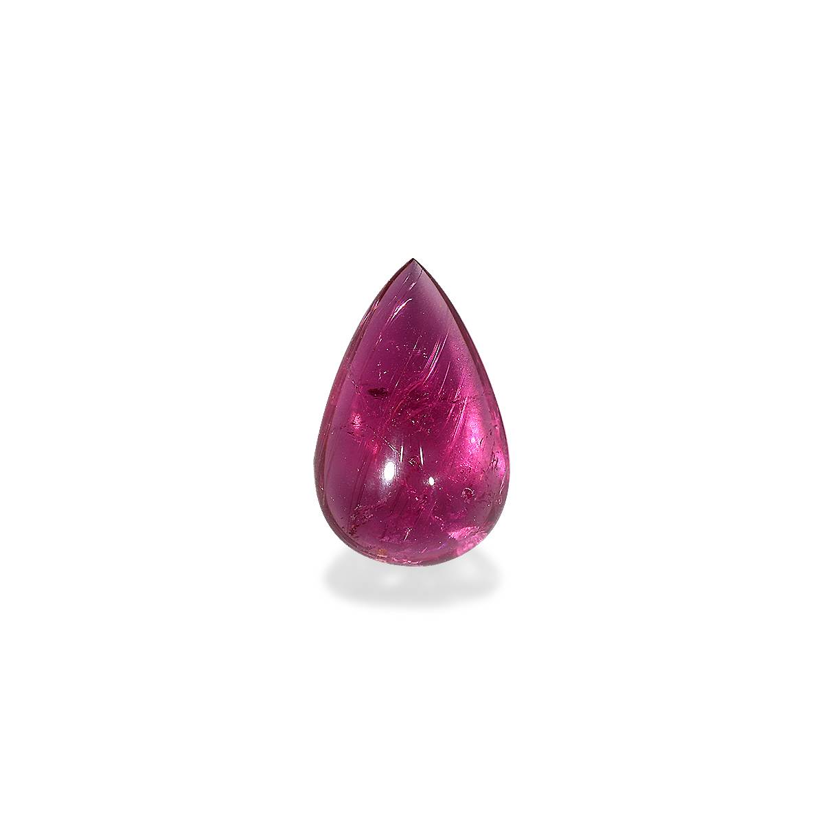 rose red rubellite tourmaline, 5.19ct pear cut — view 3