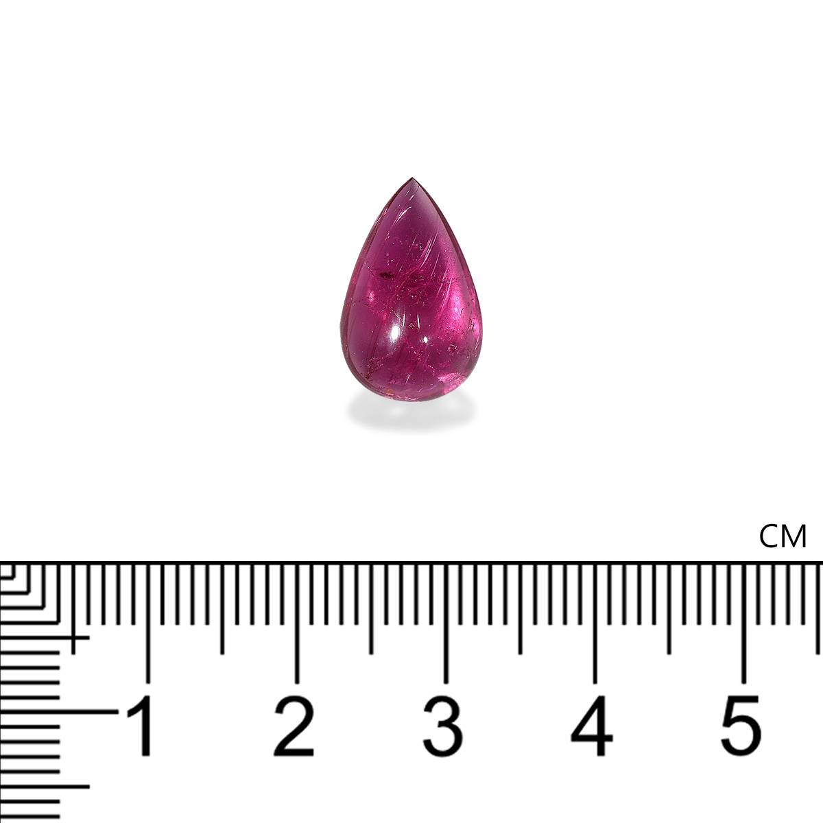 rose red rubellite tourmaline, 5.19ct pear cut — view 4