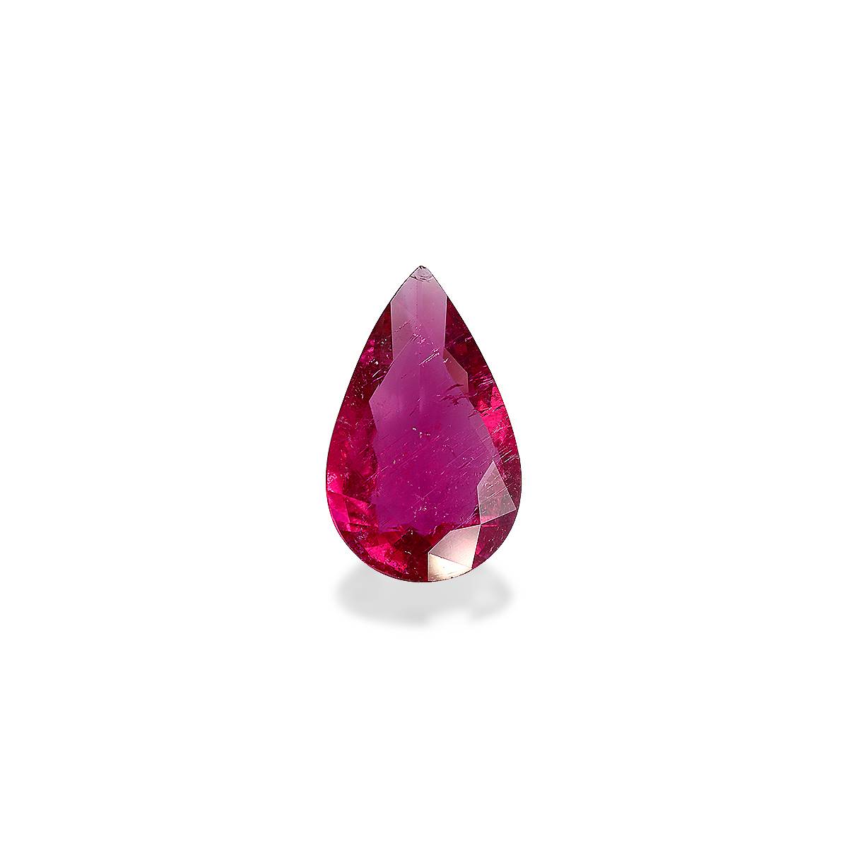 strawberry pink rubellite tourmaline, 6.42ct pear cut — main view