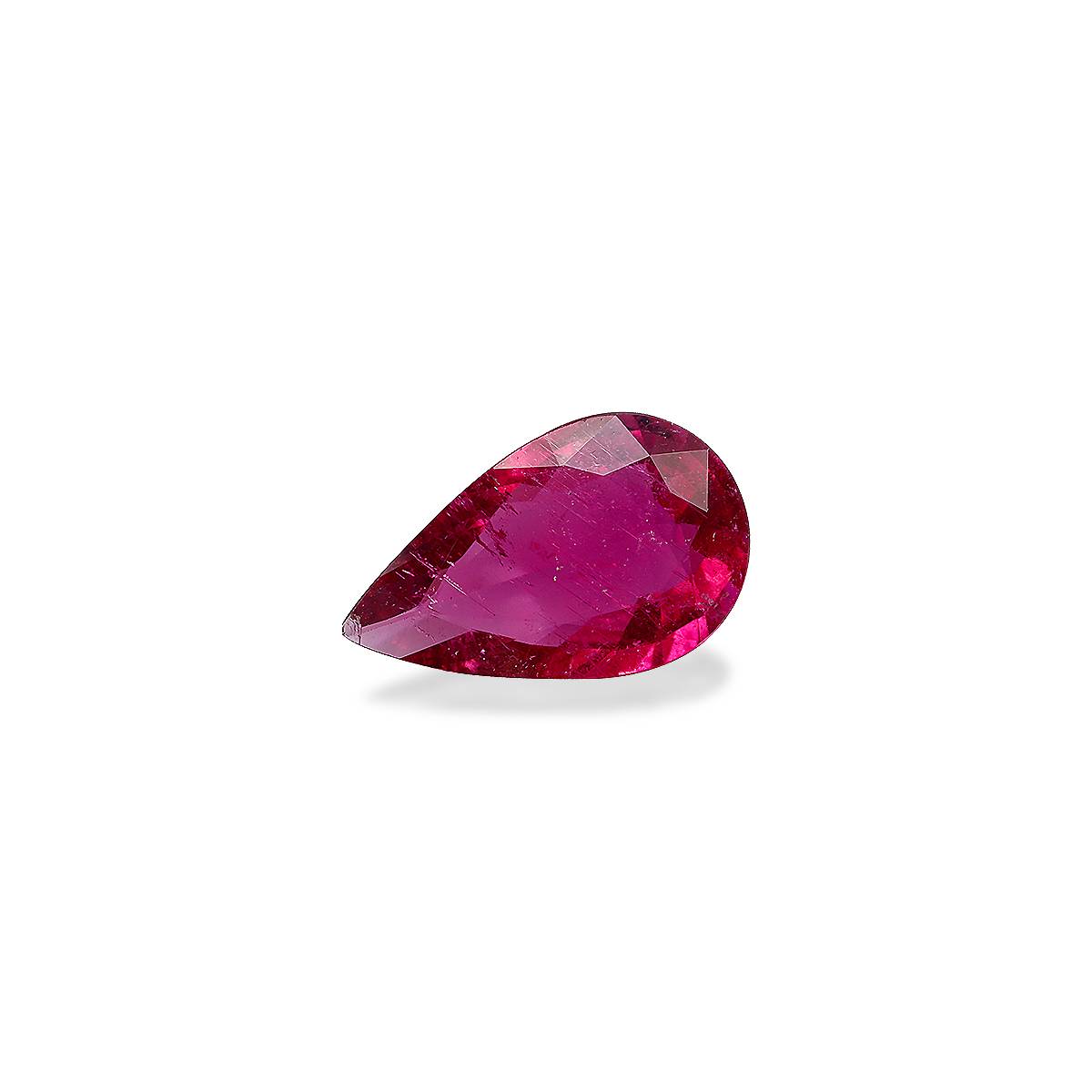 strawberry pink rubellite tourmaline, 6.42ct pear cut — view 3
