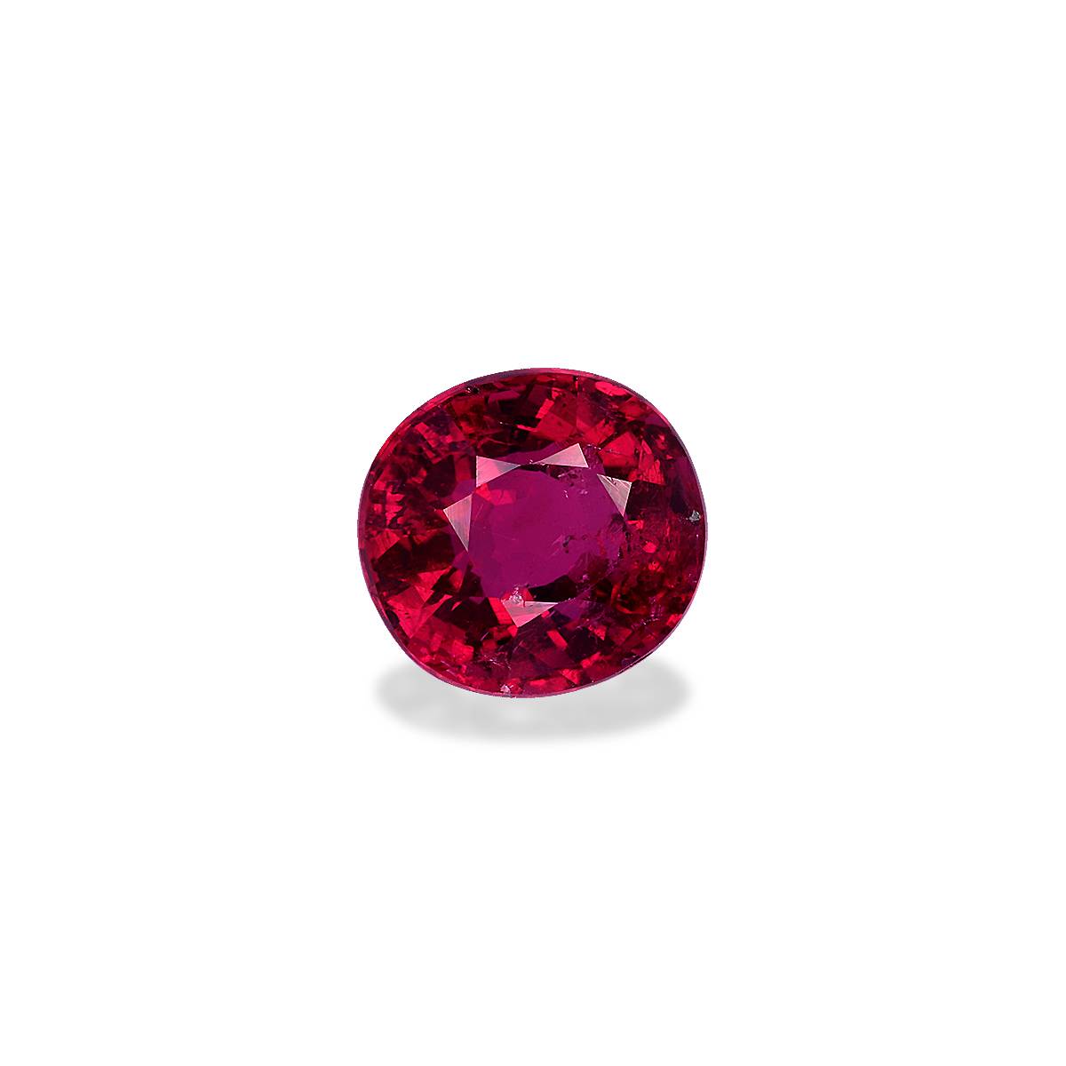 red rubellite tourmaline, 2.47ct oval cut — view 3