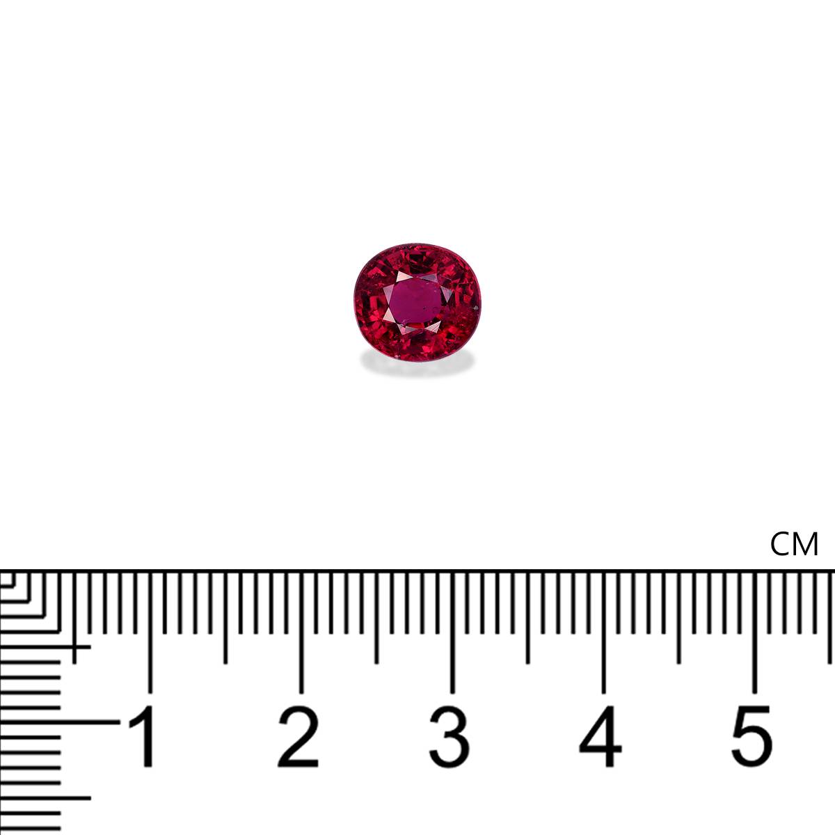 red rubellite tourmaline, 2.47ct oval cut — view 4
