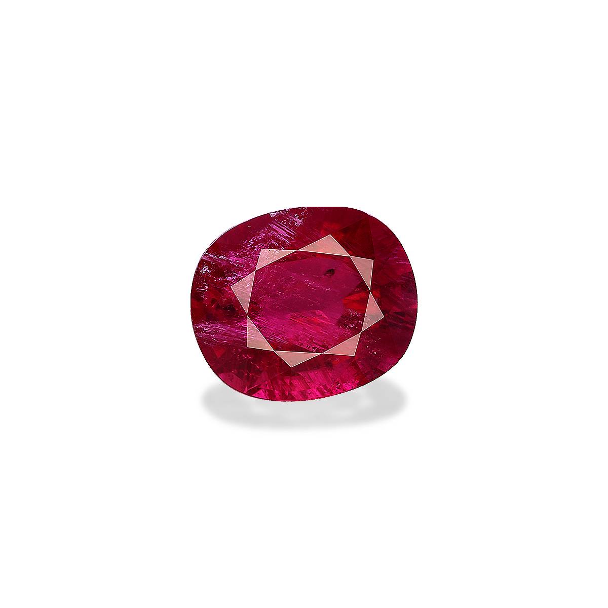 rose red rubellite tourmaline, 3.79ct cushion cut — view 3
