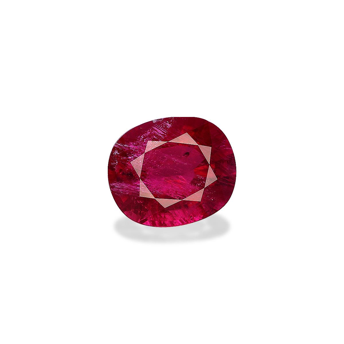 rose red rubellite tourmaline, 3.79ct cushion cut — view 3