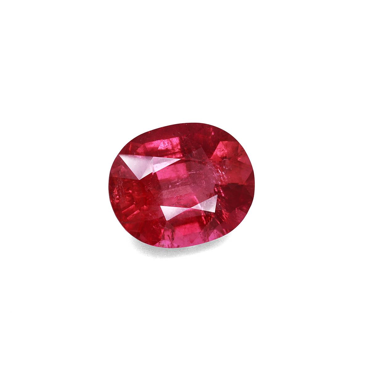 rose red rubellite tourmaline, 23.47ct oval cut — view 3