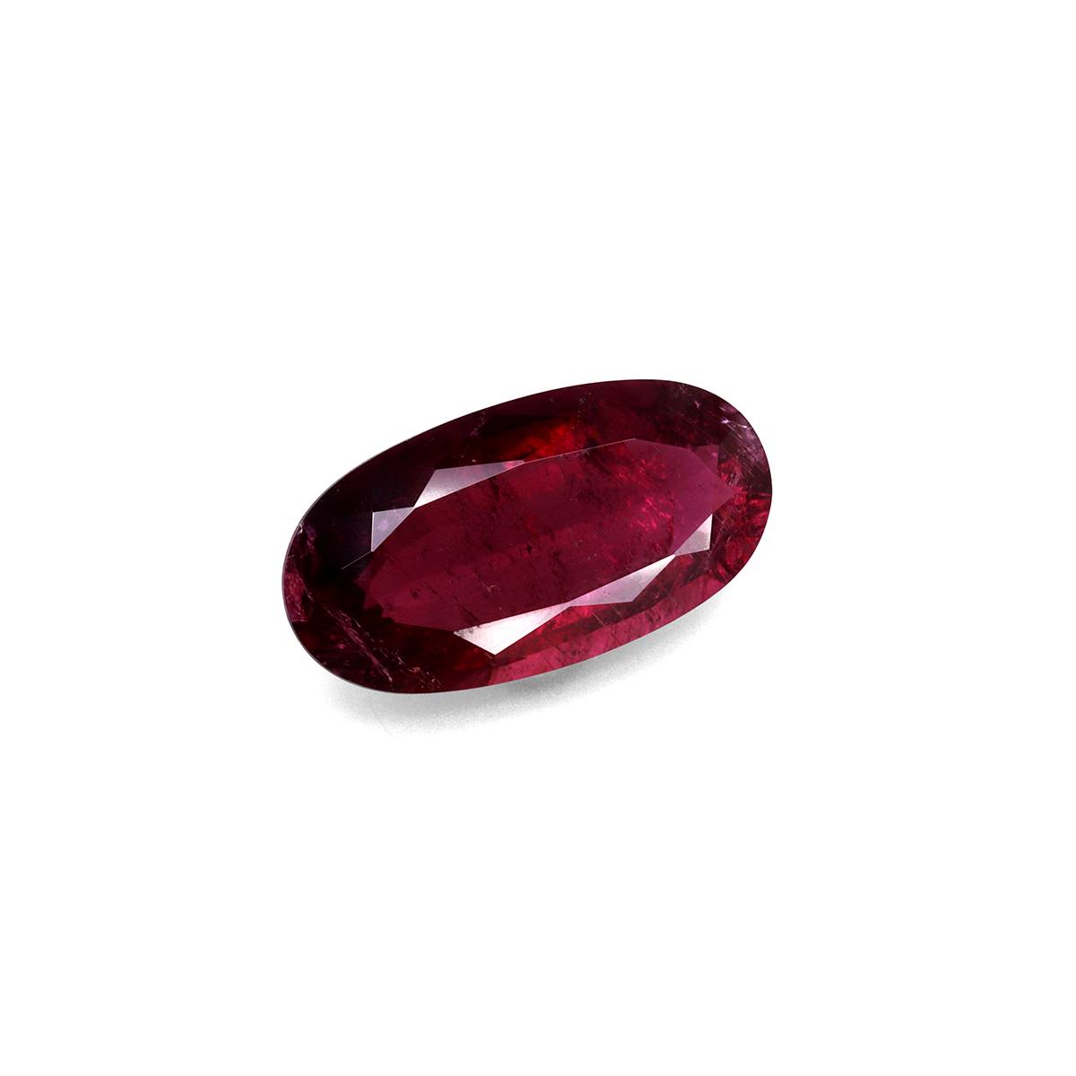 red rubellite tourmaline, 15.19ct oval cut — view 3