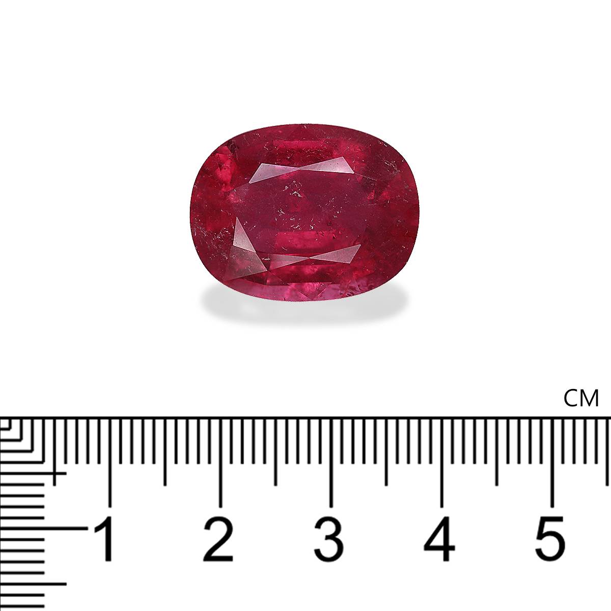 rose red rubellite tourmaline, 24.09ct oval cut — view 4