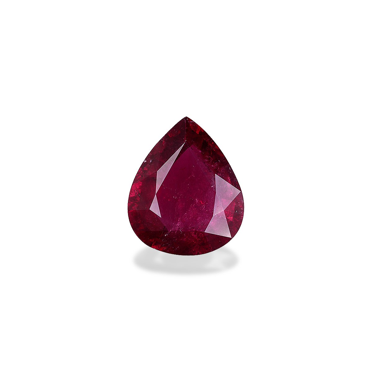 scarlet red rubellite tourmaline, 17.24ct pear cut — main view