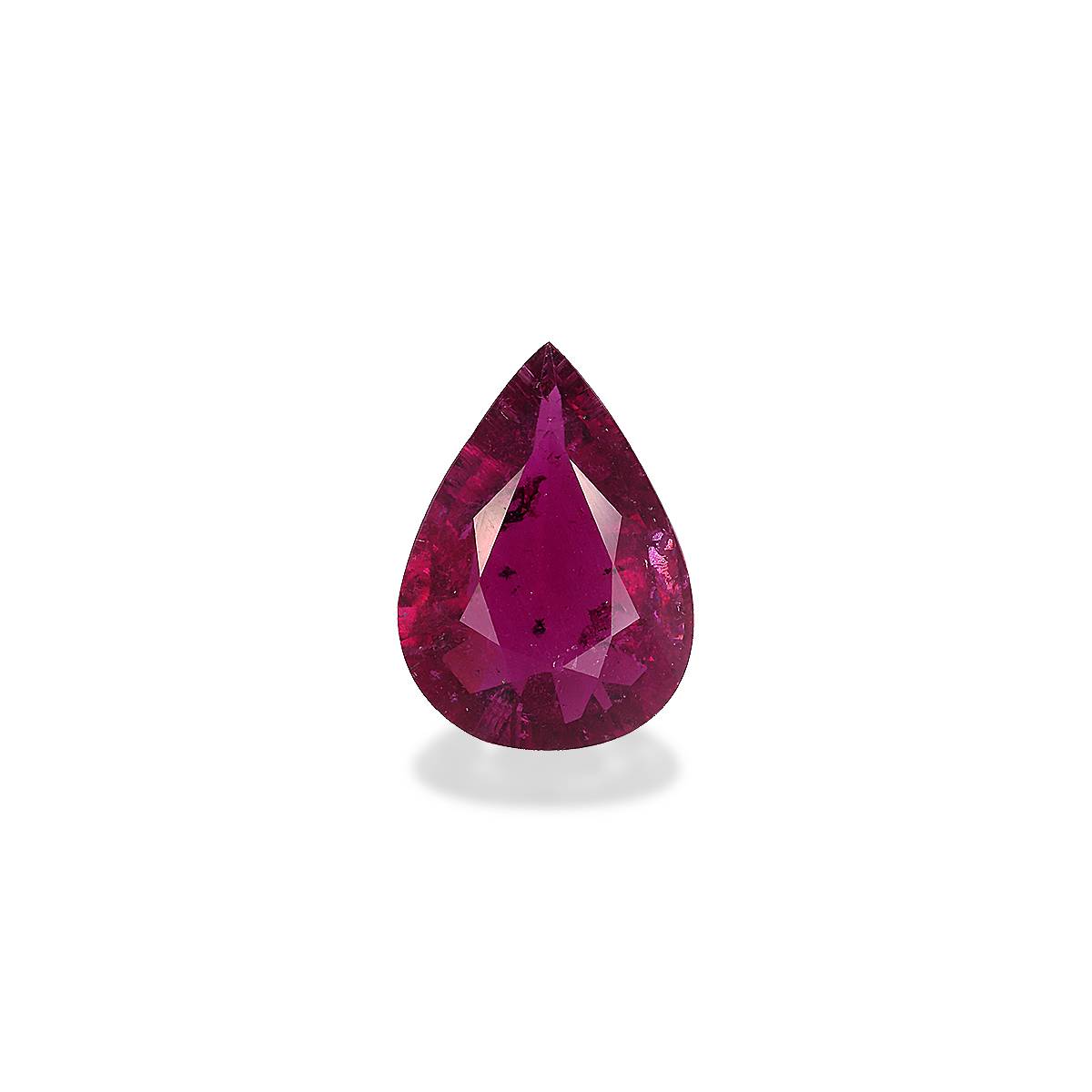 rose red rubellite tourmaline, 6.4ct pear cut — main view