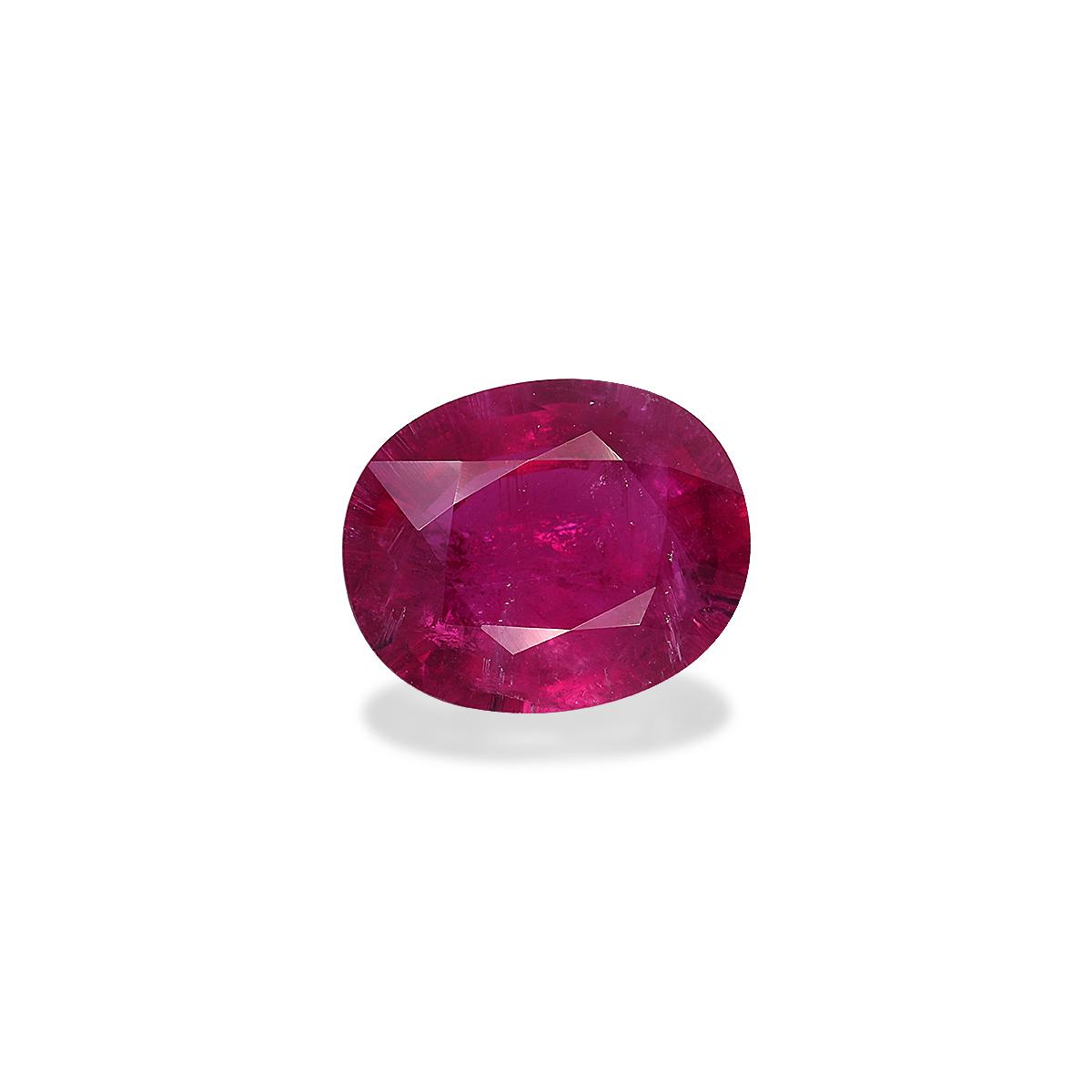 red rubellite tourmaline, 11.06ct oval cut — view 3