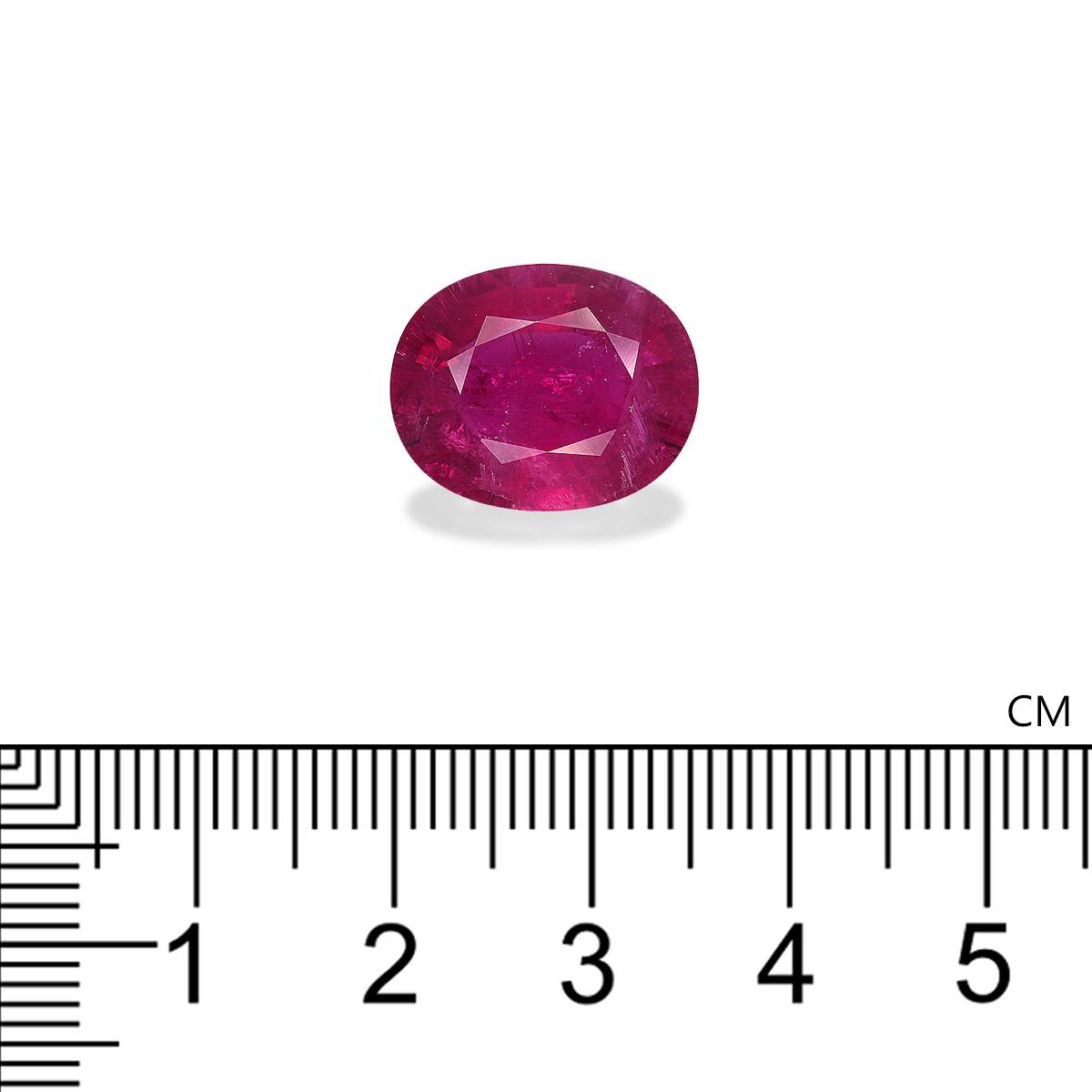 red rubellite tourmaline, 11.06ct oval cut — view 4