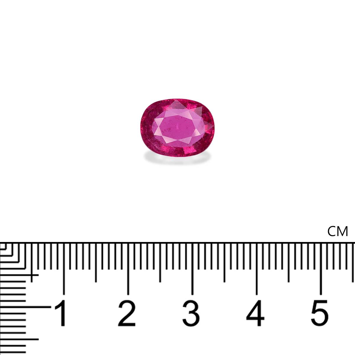 strawberry pink rubellite tourmaline, 3.93ct oval cut — view 4