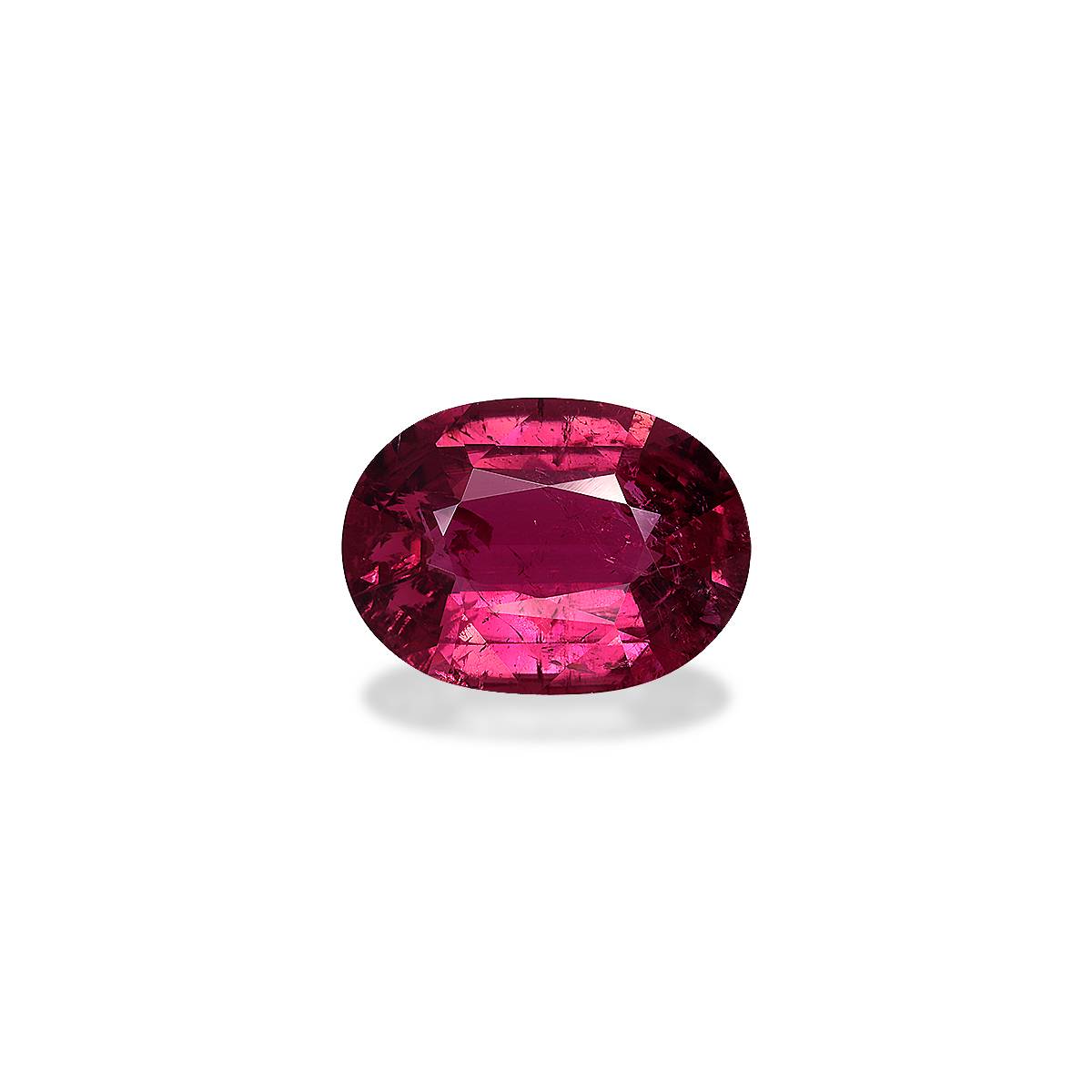 red rubellite tourmaline, 6.61ct oval cut — main view