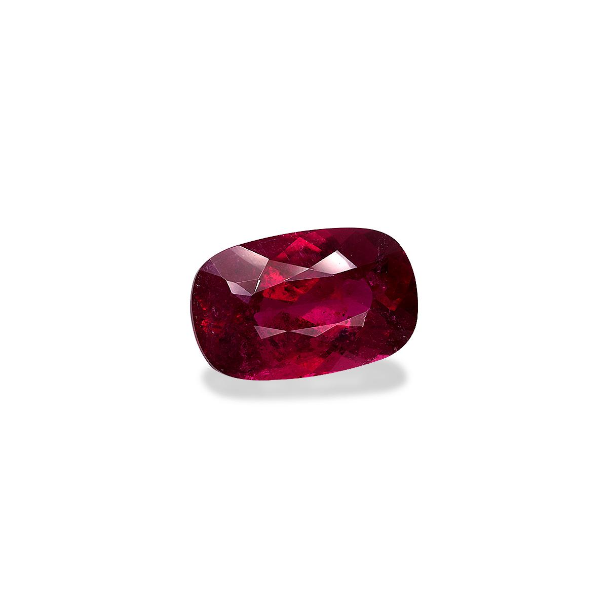 rose red rubellite tourmaline, 7.22ct cushion cut — view 3