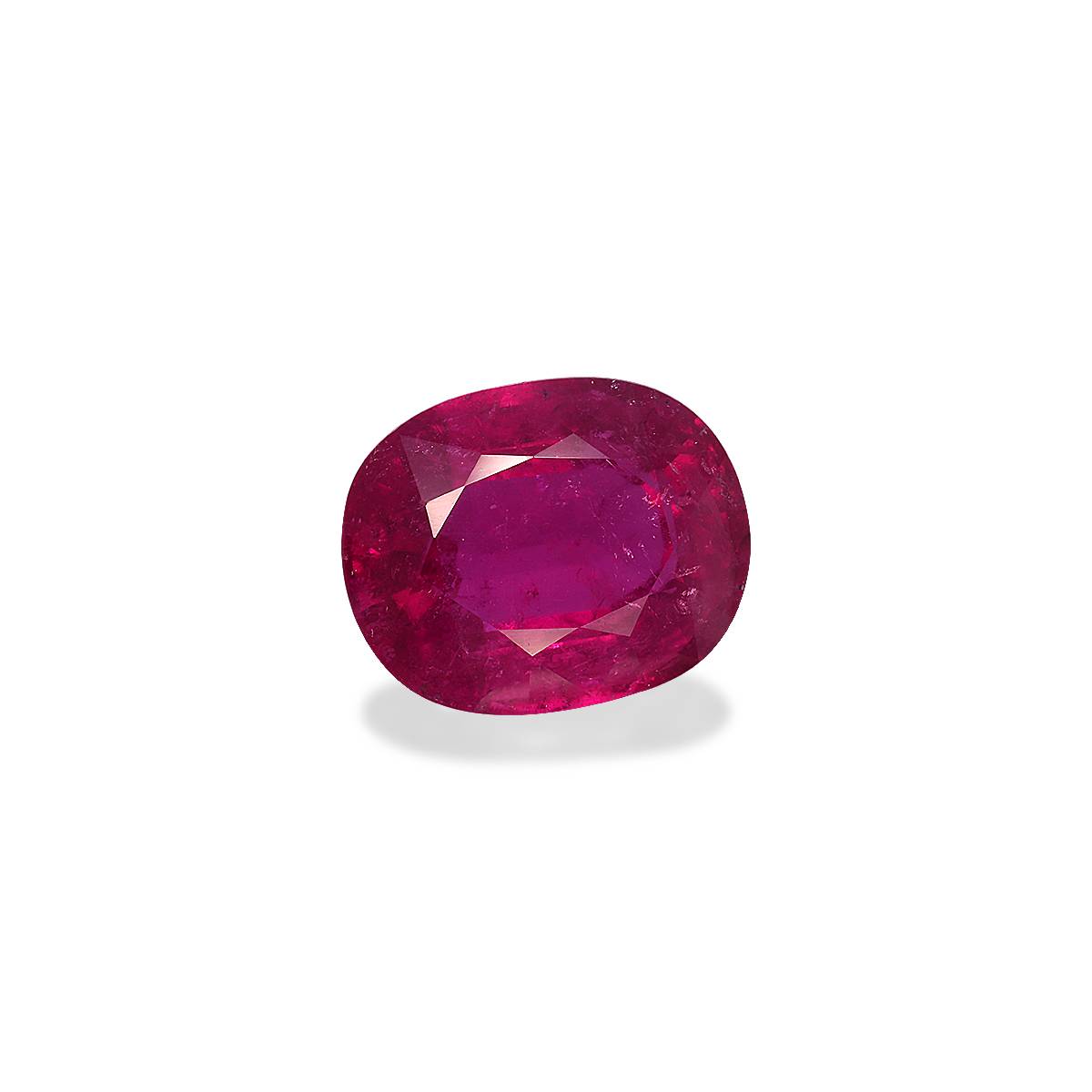 red rubellite tourmaline, 12.47ct oval cut — view 3