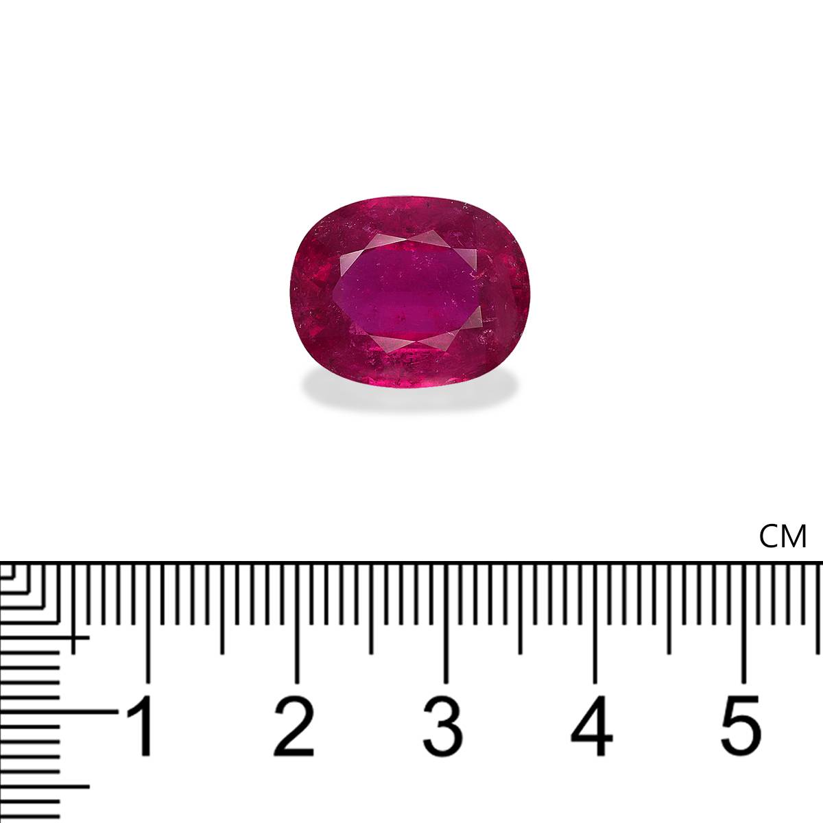 red rubellite tourmaline, 12.47ct oval cut — view 4
