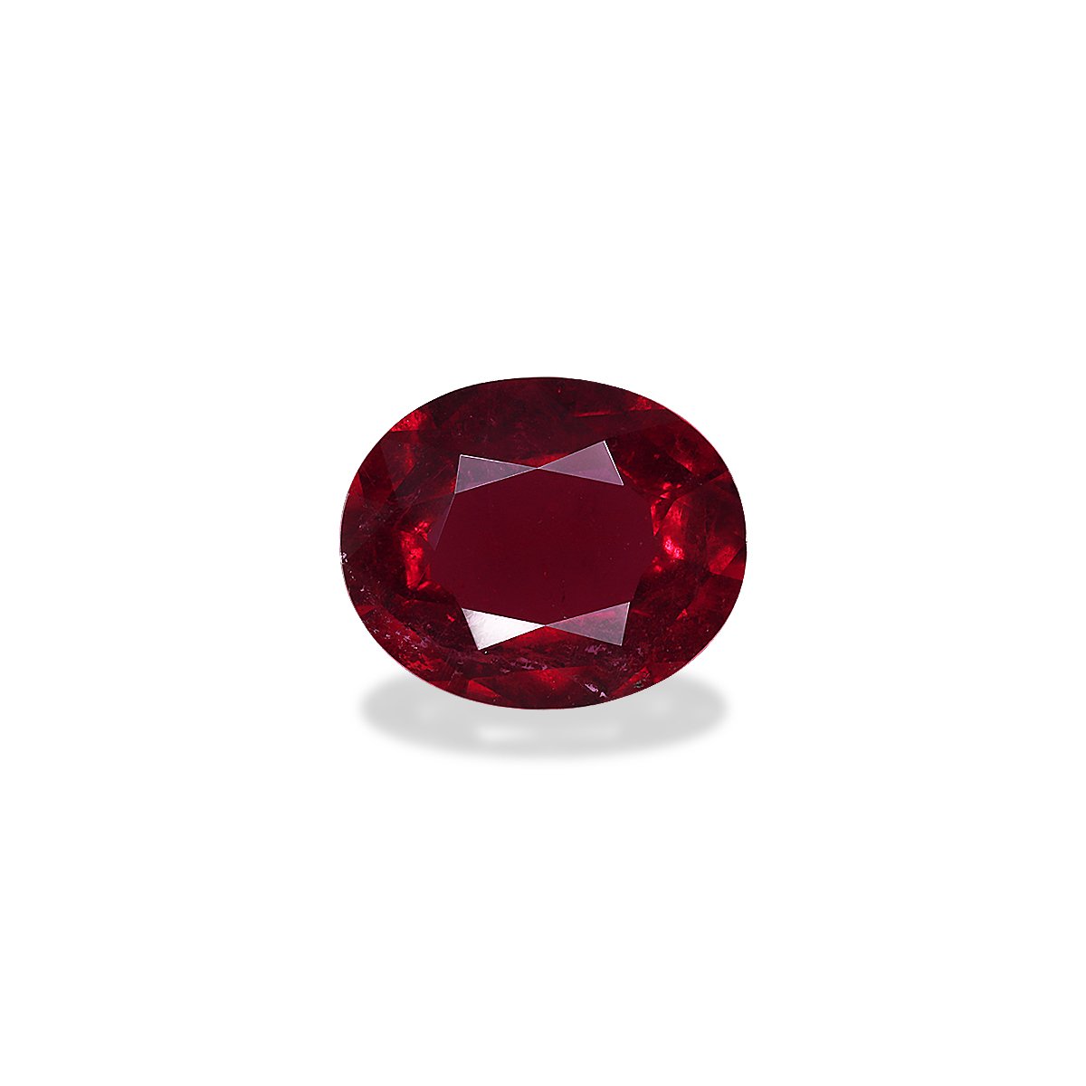 scarlet red rubellite tourmaline, 8.31ct oval cut — main view