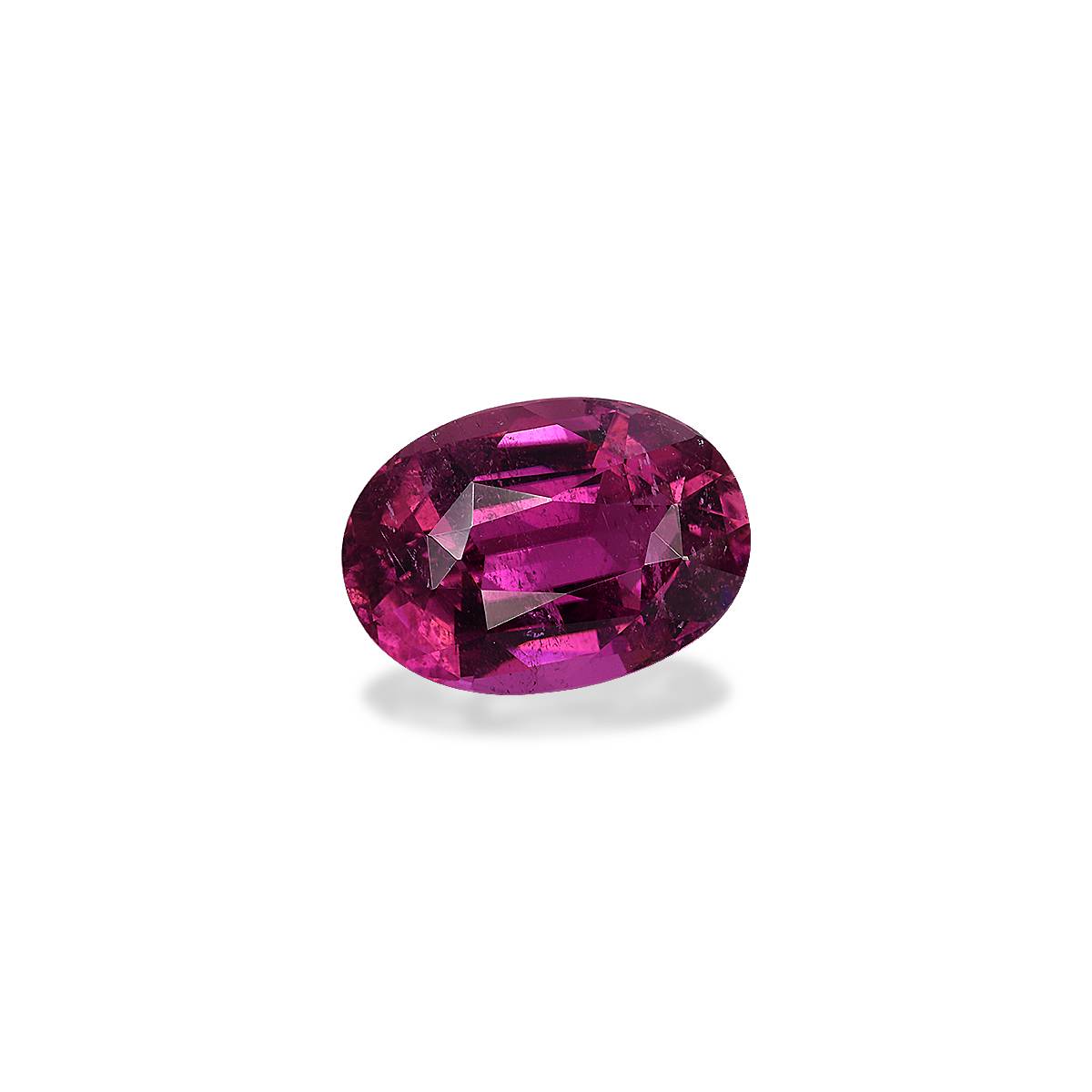 red rubellite tourmaline, 5.78ct oval cut — view 2