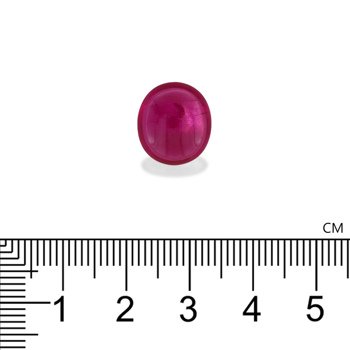 Vivid pink rubellite tourmaline, 7.39ct oval cut — view 4