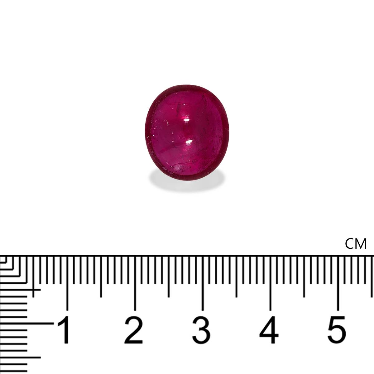 red rubellite tourmaline, 8.86ct oval cut — view 4