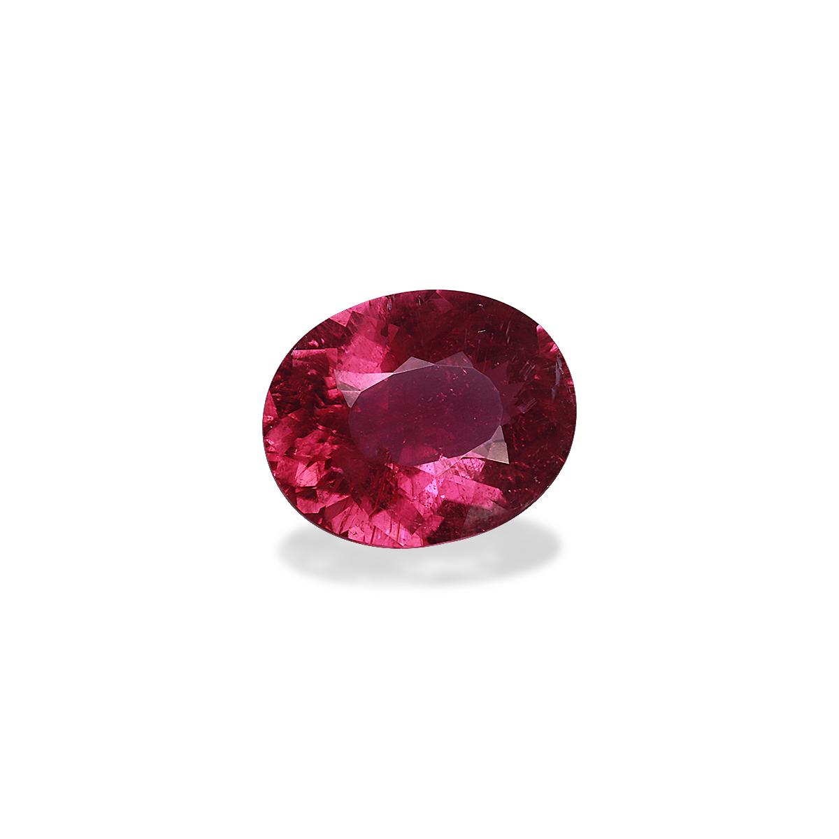 red rubellite tourmaline, 5.19ct oval cut — view 3