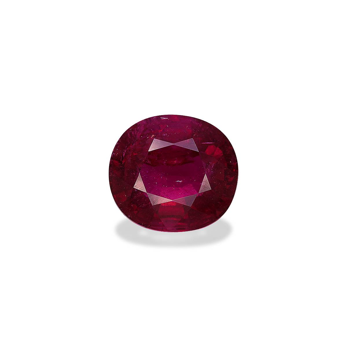 red rubellite tourmaline, 7.52ct cushion cut — main view