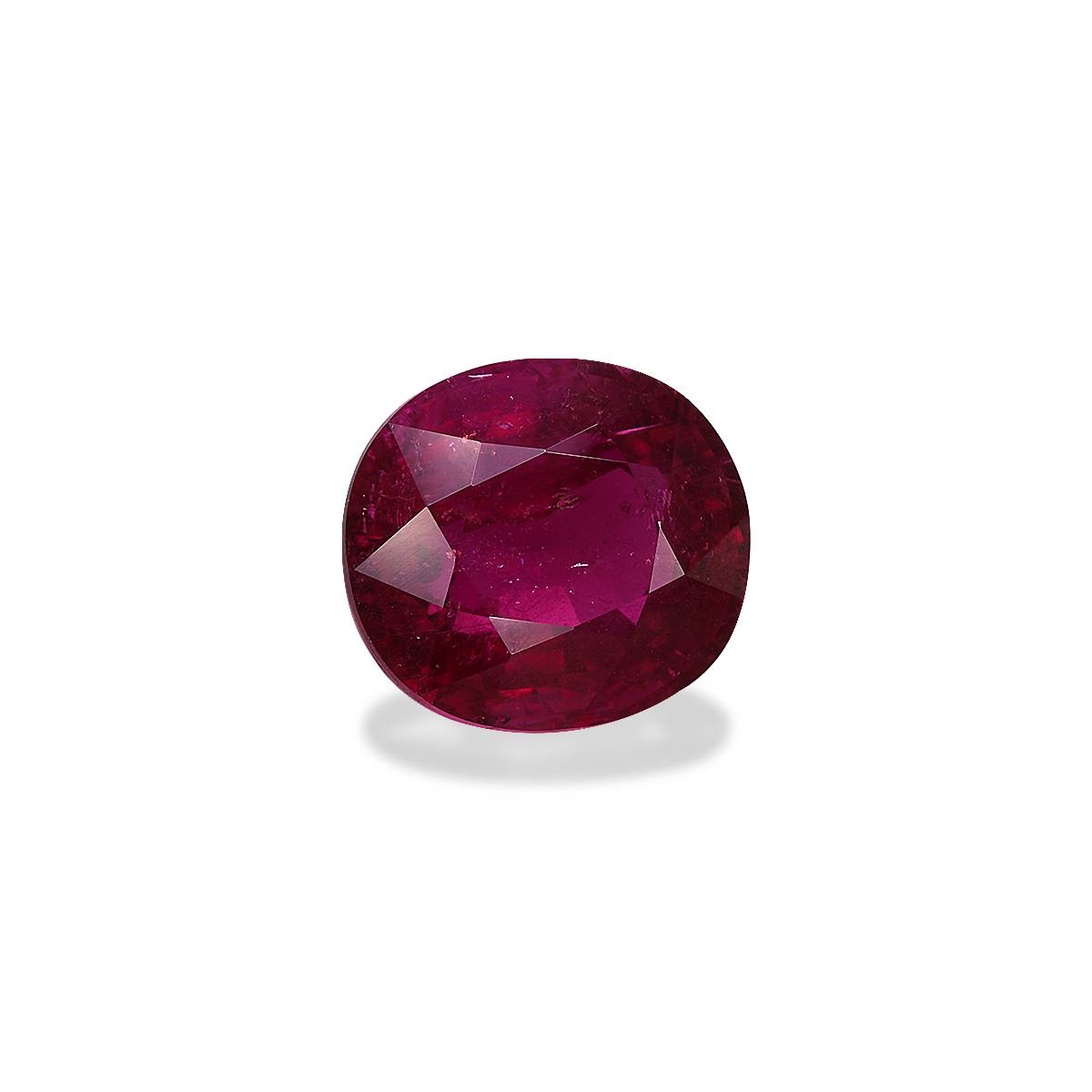 red rubellite tourmaline, 7.52ct cushion cut — view 3