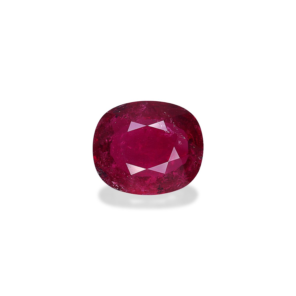 red rubellite tourmaline, 12.48ct cushion cut — main view