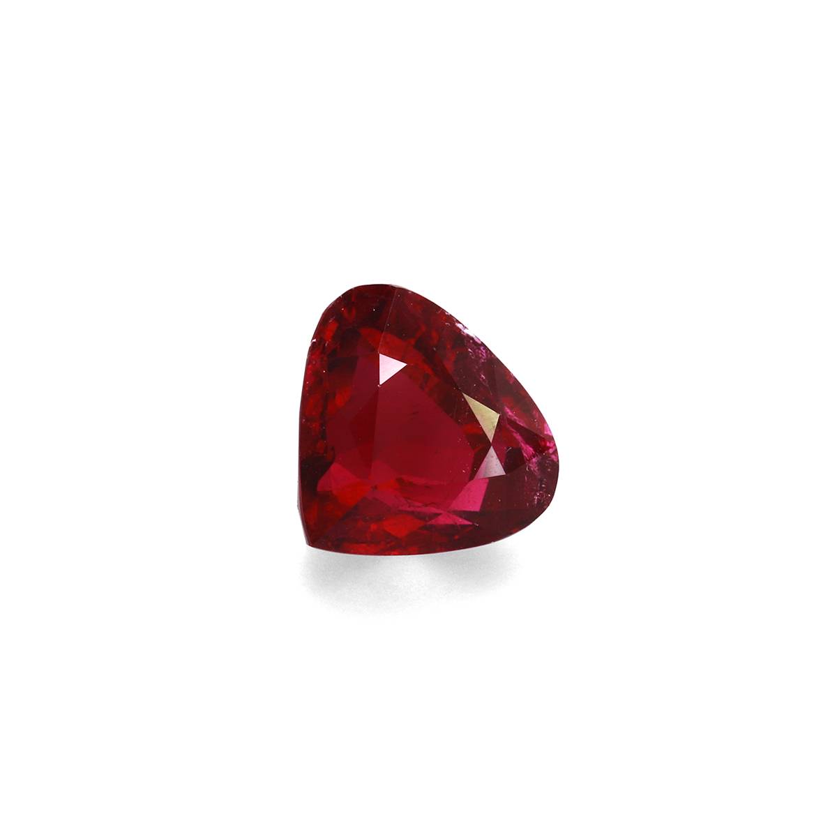 red rubellite tourmaline, 6.39ct pear cut — view 3