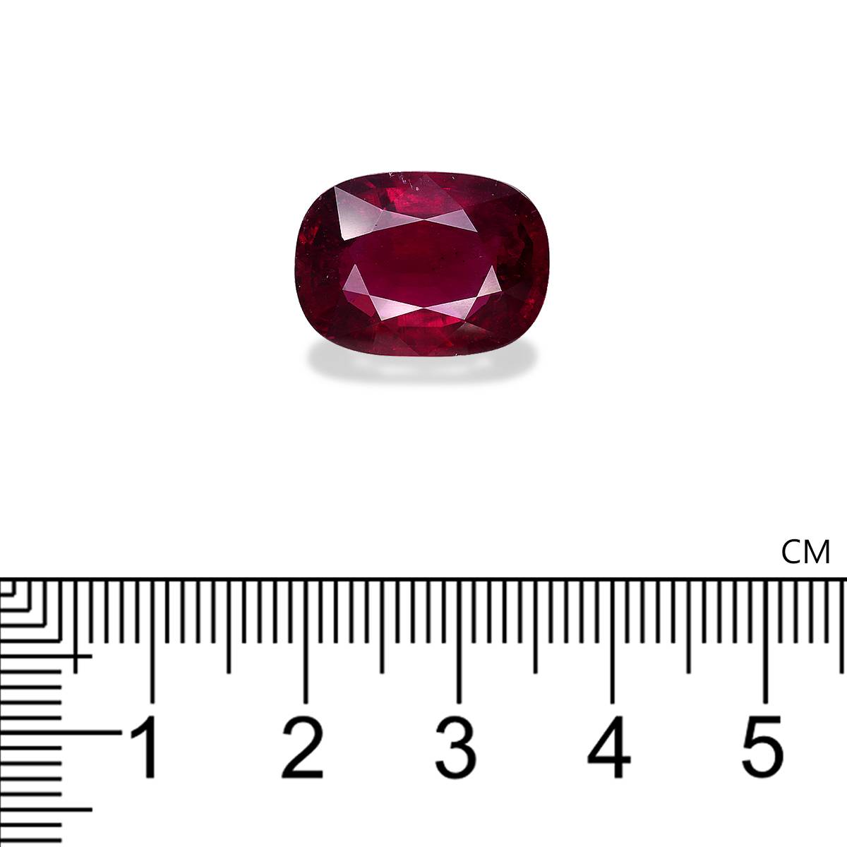 Vivid red rubellite tourmaline, 11.98ct cushion cut — view 4