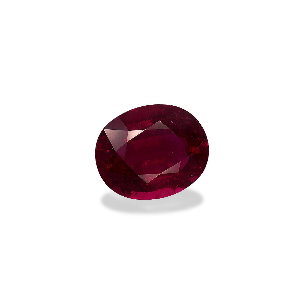 red rubellite tourmaline, 8.2ct oval cut — view 3
