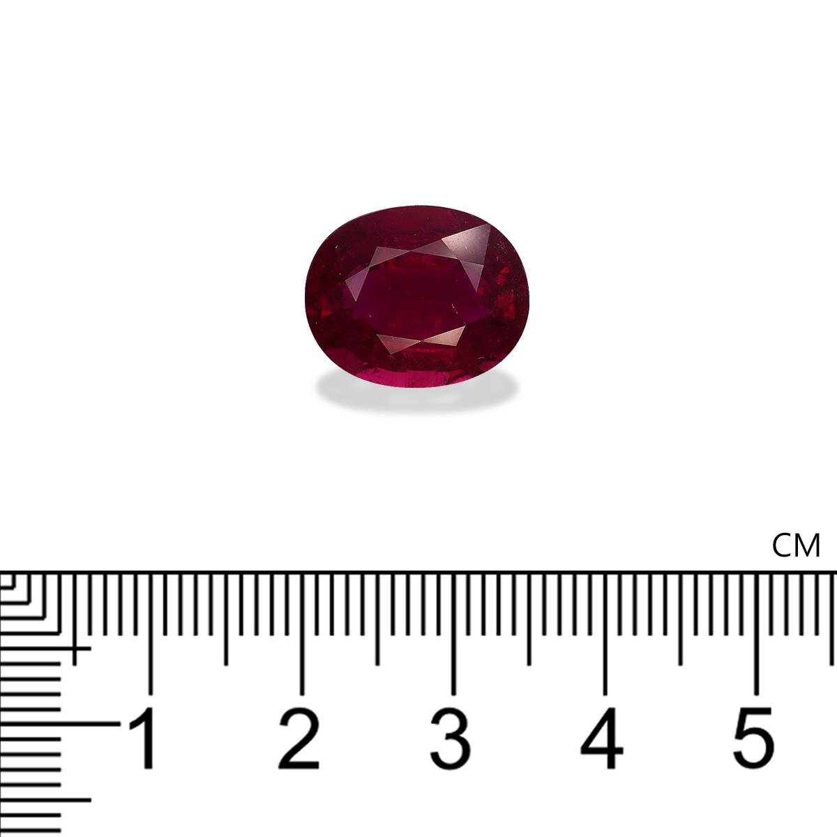 red rubellite tourmaline, 8.2ct oval cut — view 4