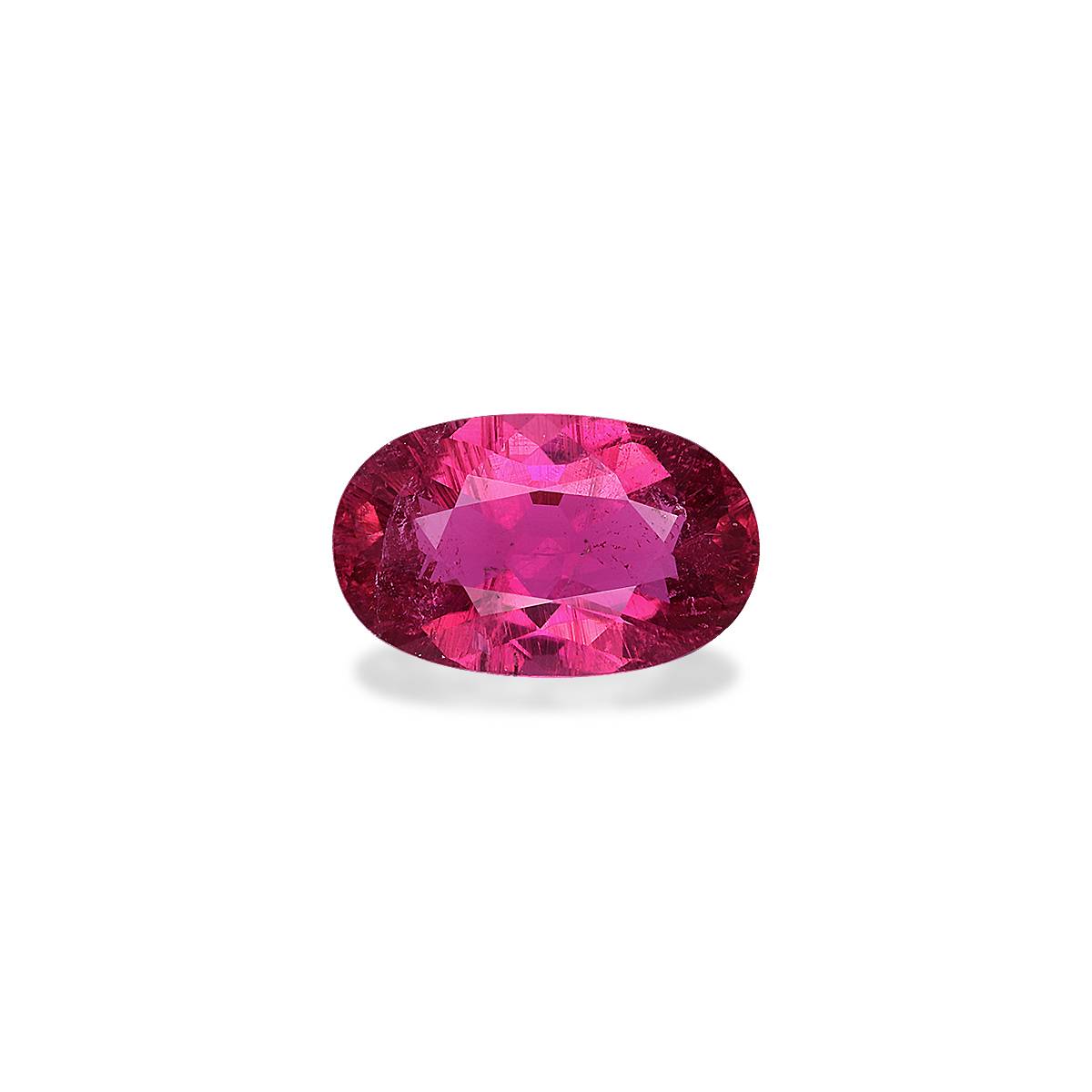 Vivid pink rubellite tourmaline, 3.26ct oval cut — main view
